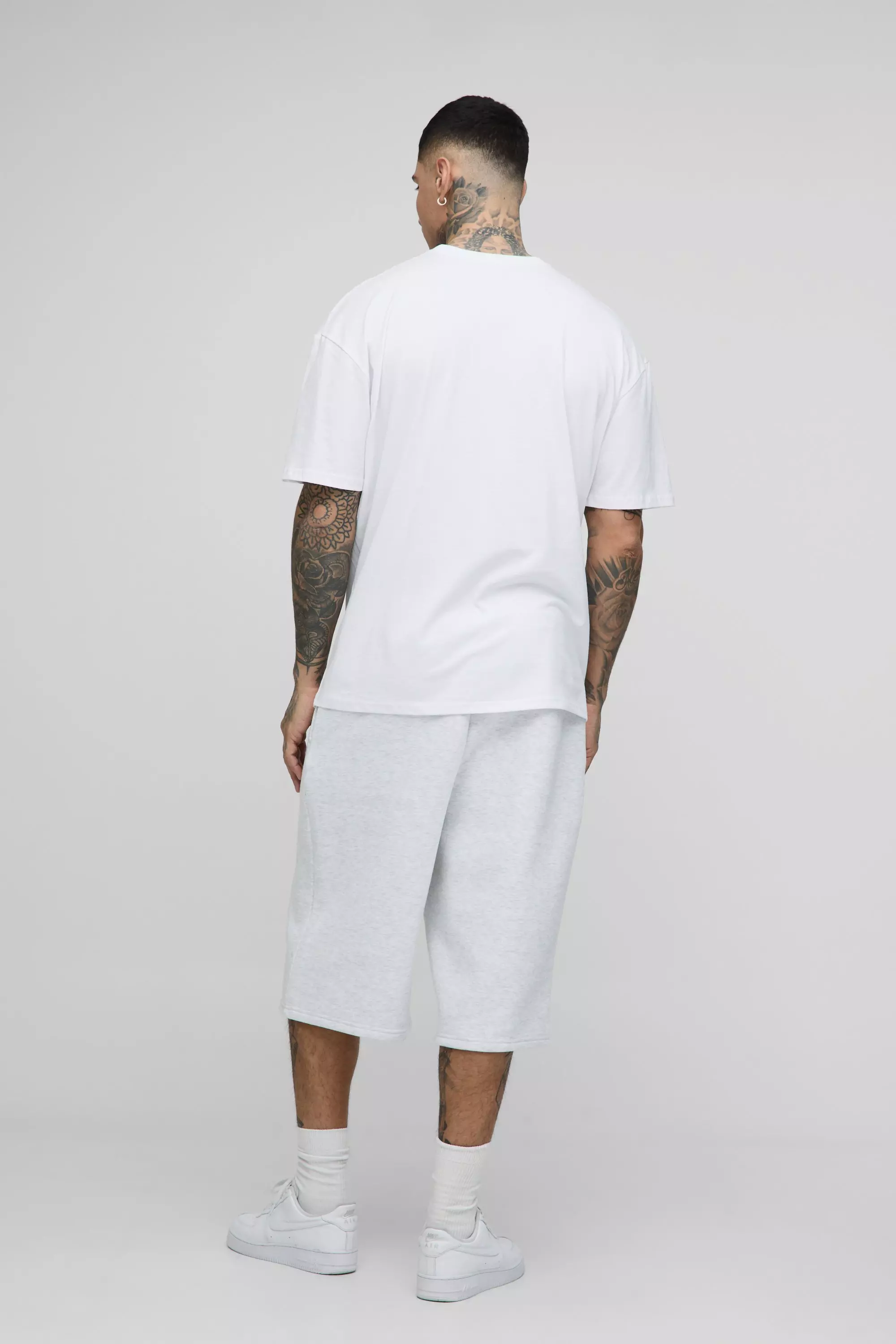 White Tall Oversized Gelicenseerd Wu-Tang Clan T-Shirt alternatieve afbeelding