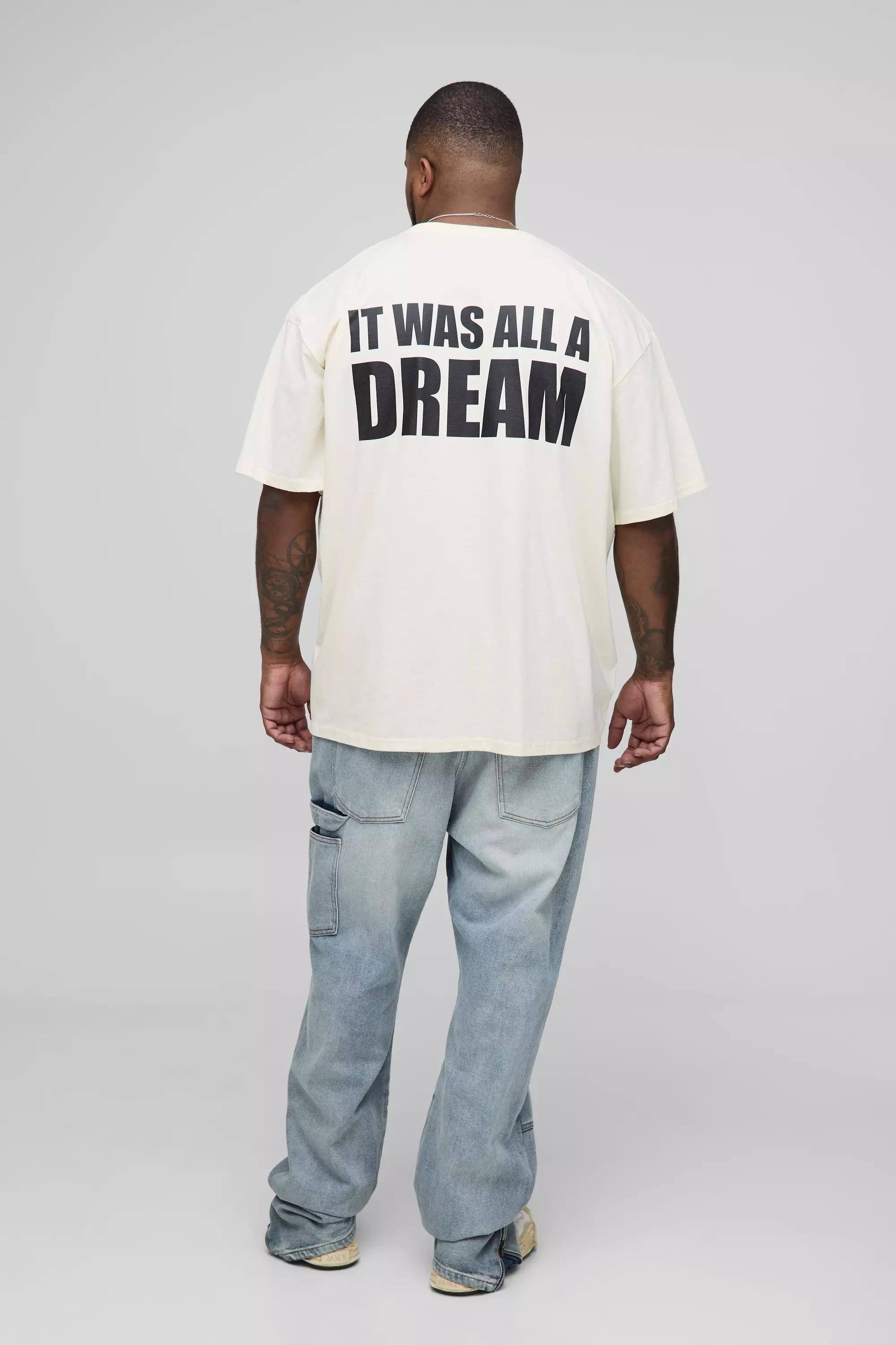 Ecru Plus Oversized Notorious BIG License Print T-Shirt alternative image