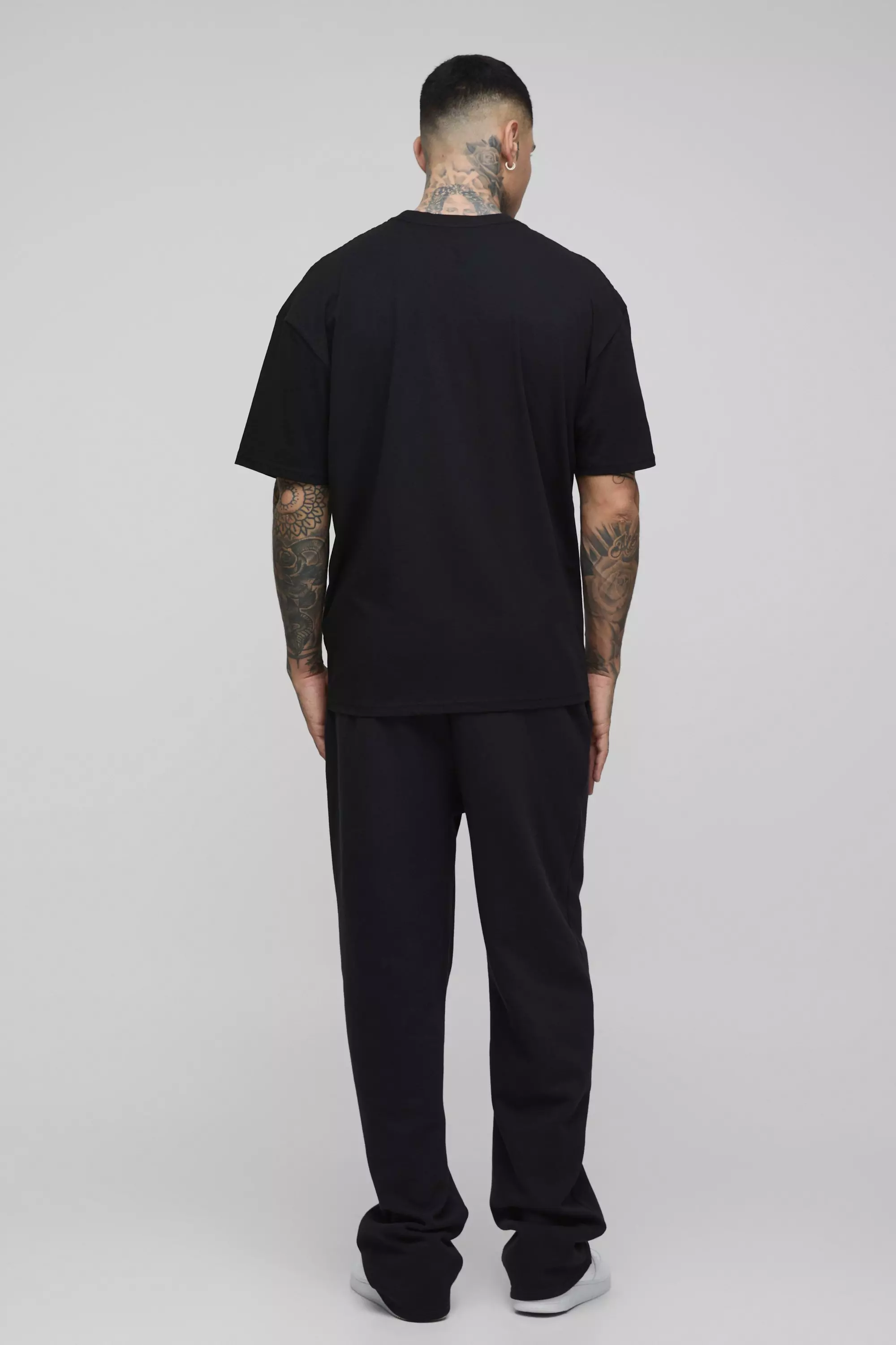 Tall - T-shirt oversize imprimé zippé, Black autre image