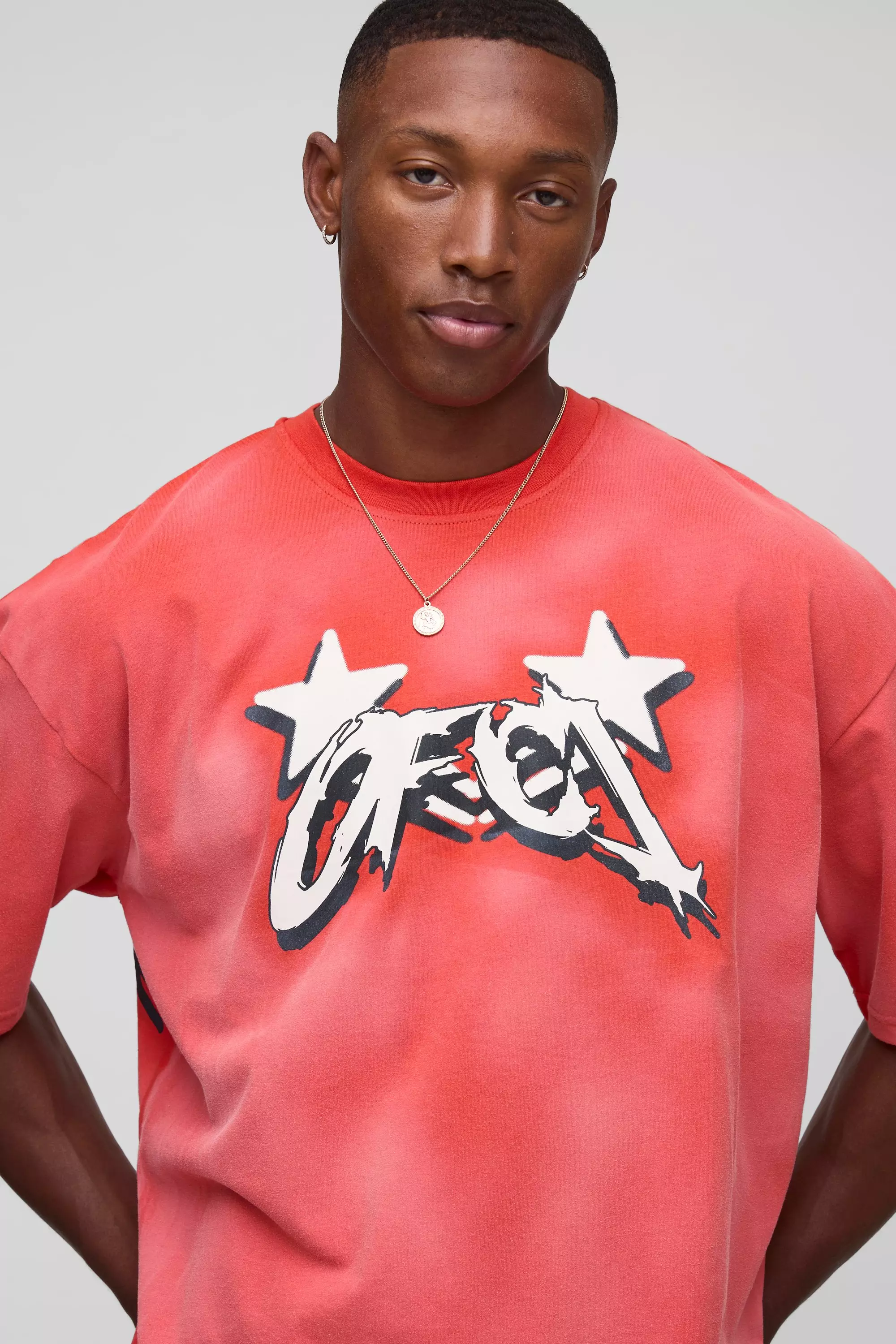 Oversized Boxy OFCL Star Graphic Washed T-Shirt | boohooMAN USA