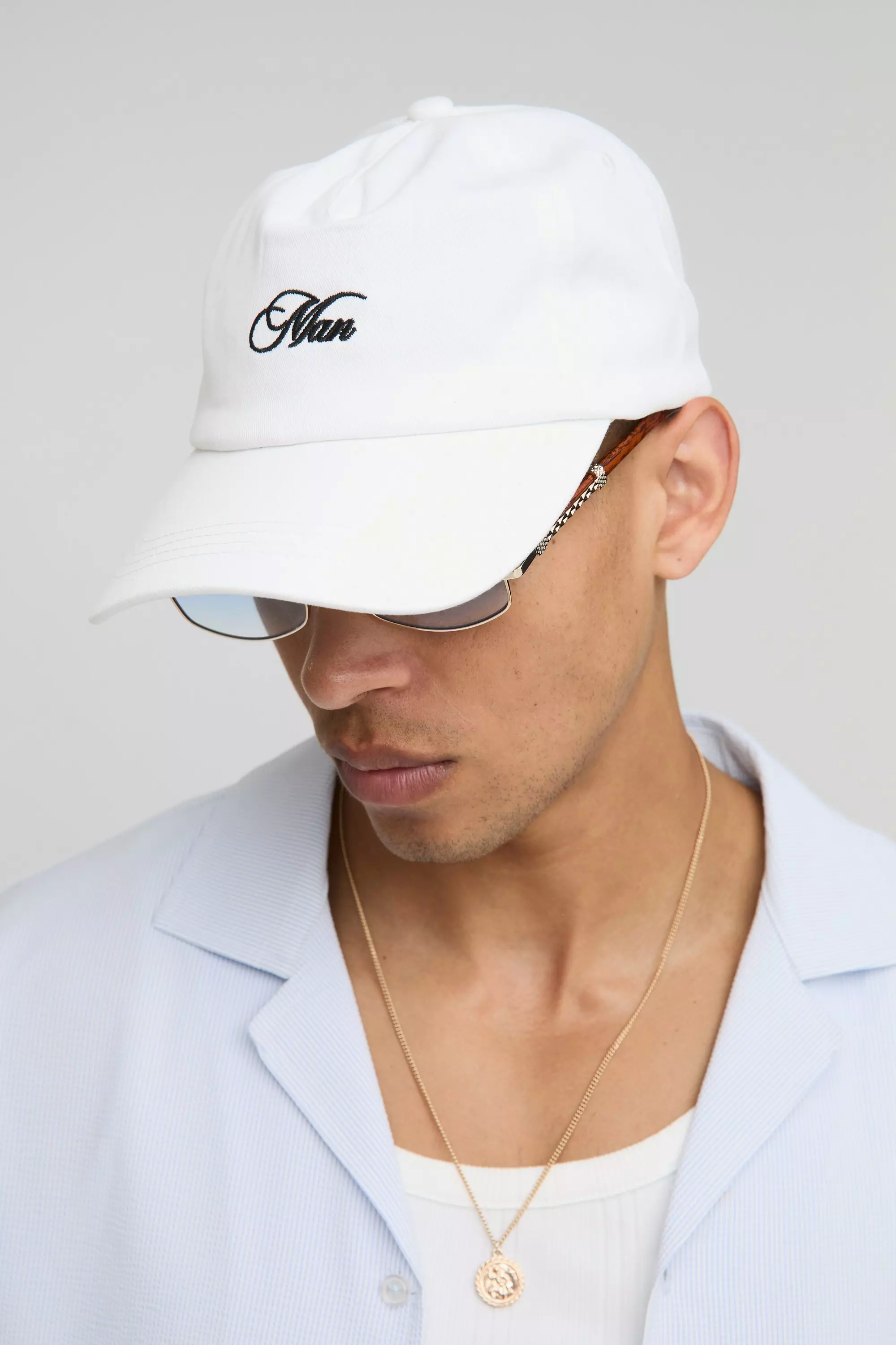 MAN Twill Embroidered Cap Ecru