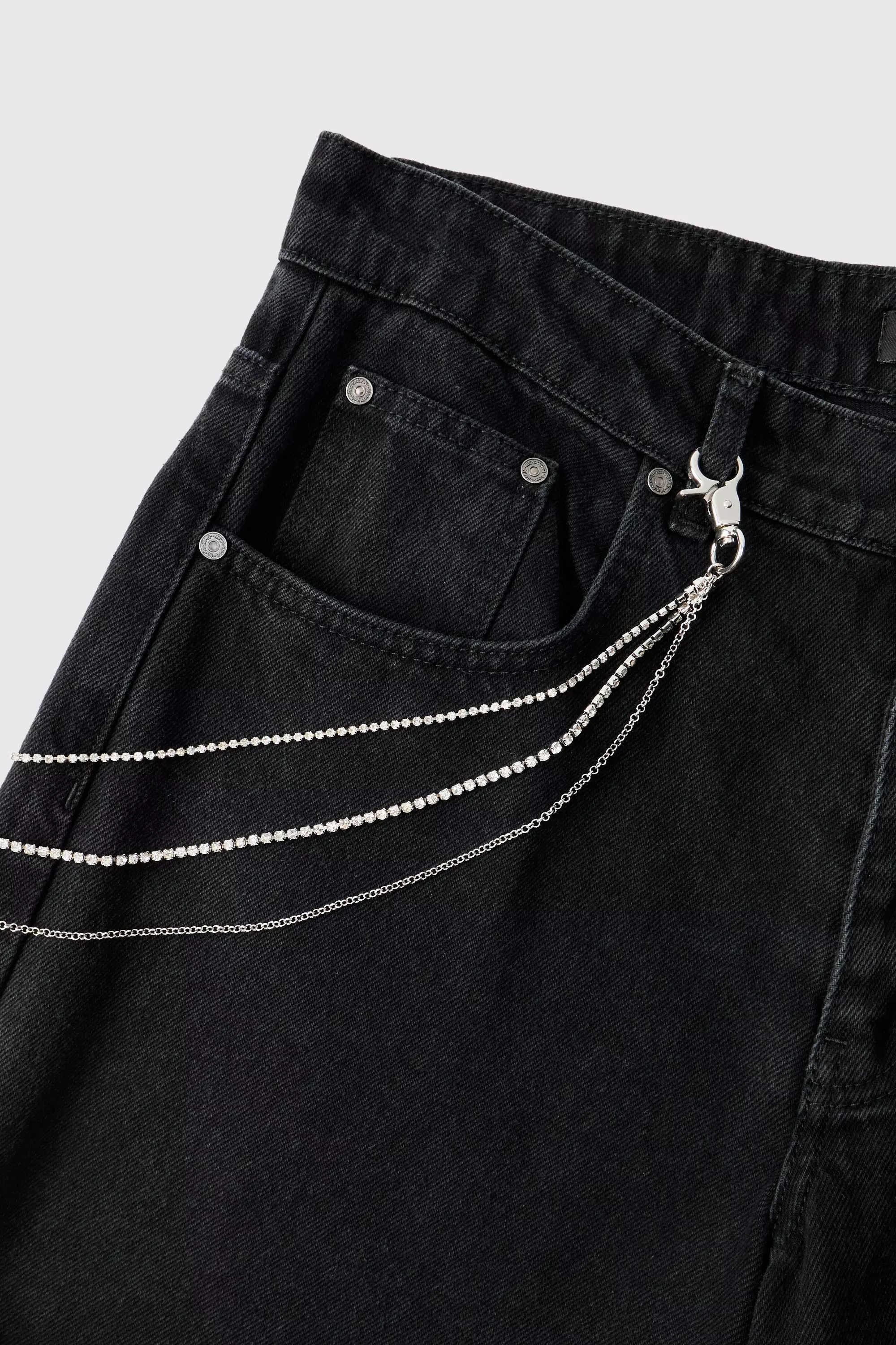 Iced Jean Chain Silver