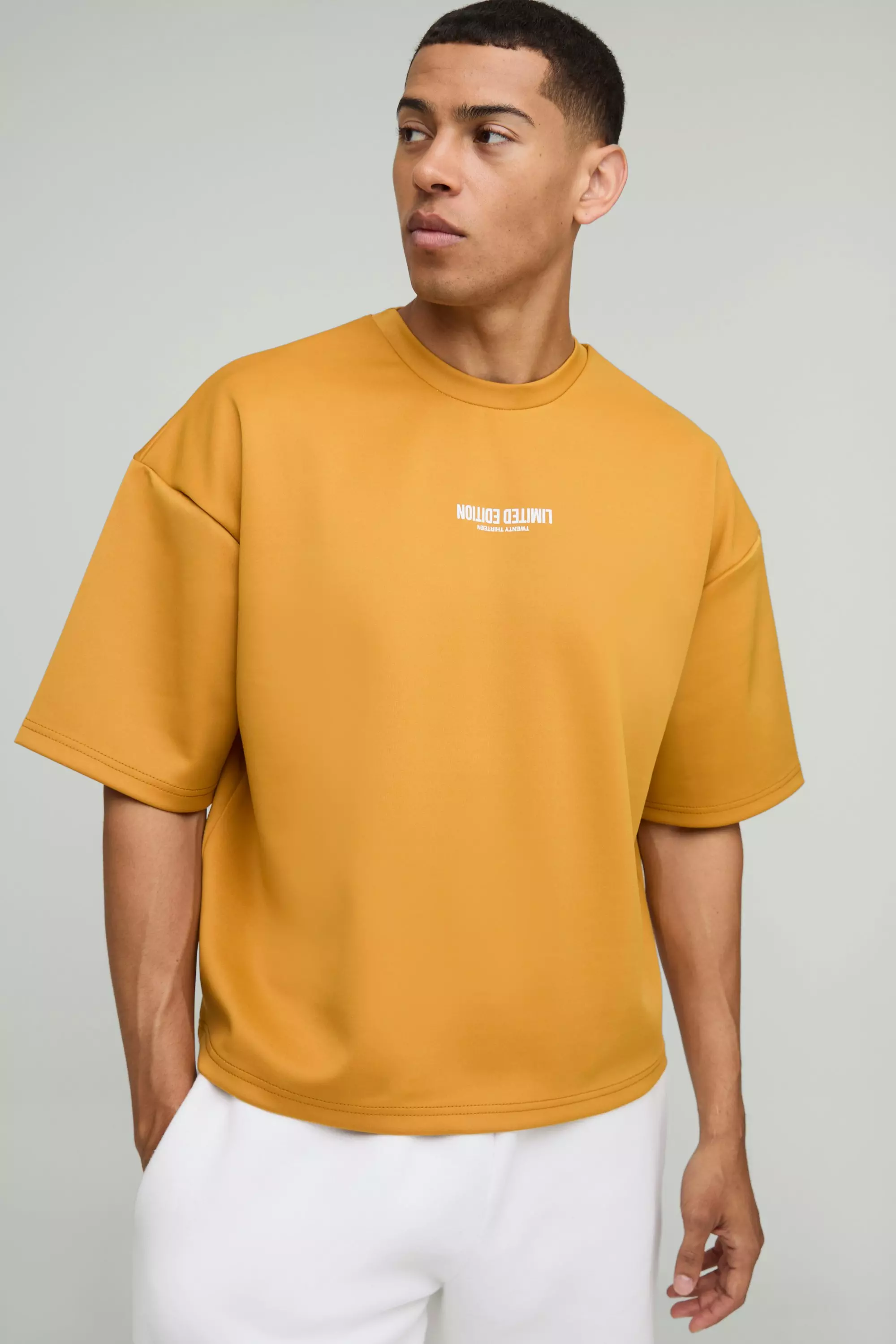 Oversized Boxy Limited Edition Scuba T-Shirt Mustard