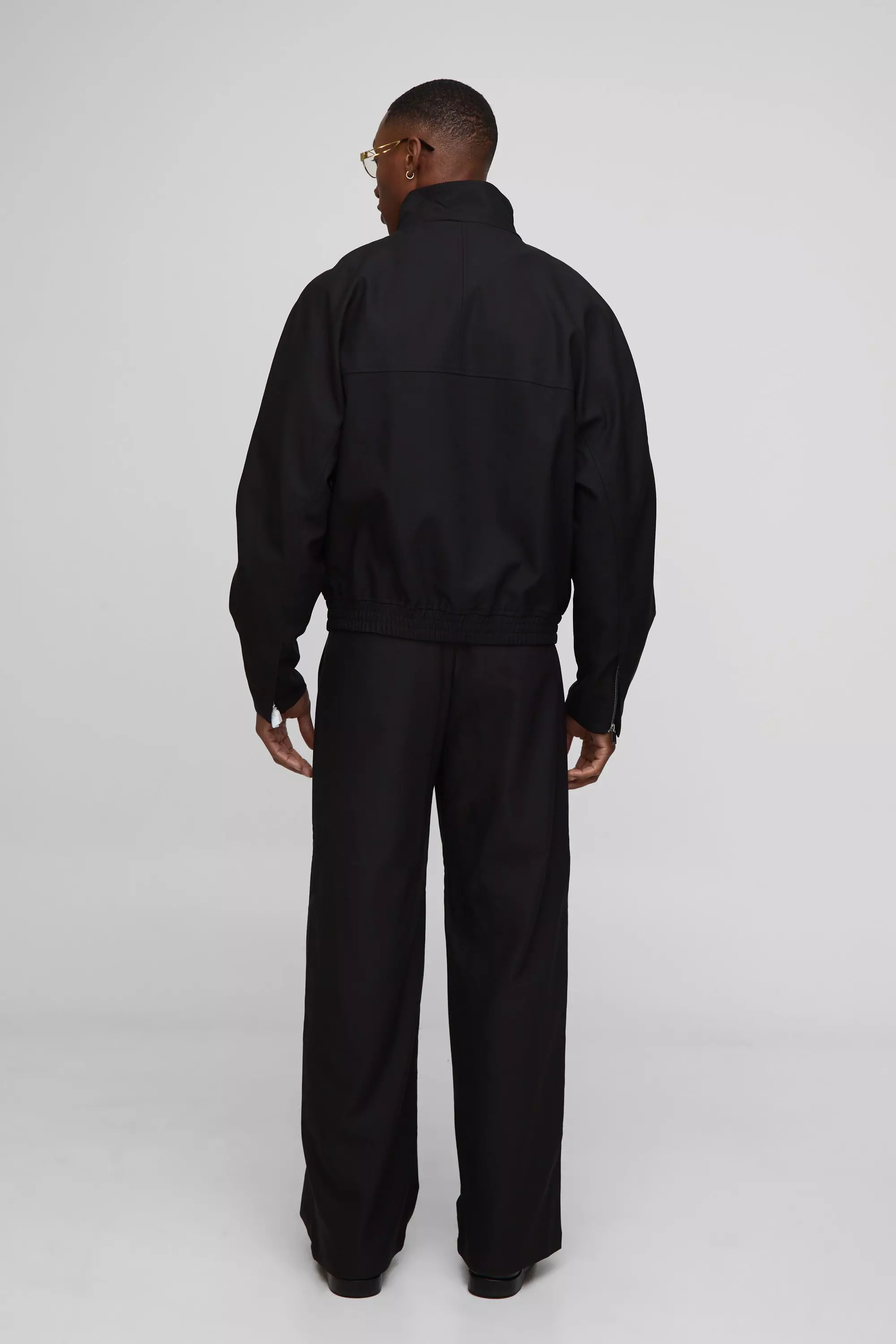 Pleat Front Wide Leg Trousers | boohooMAN