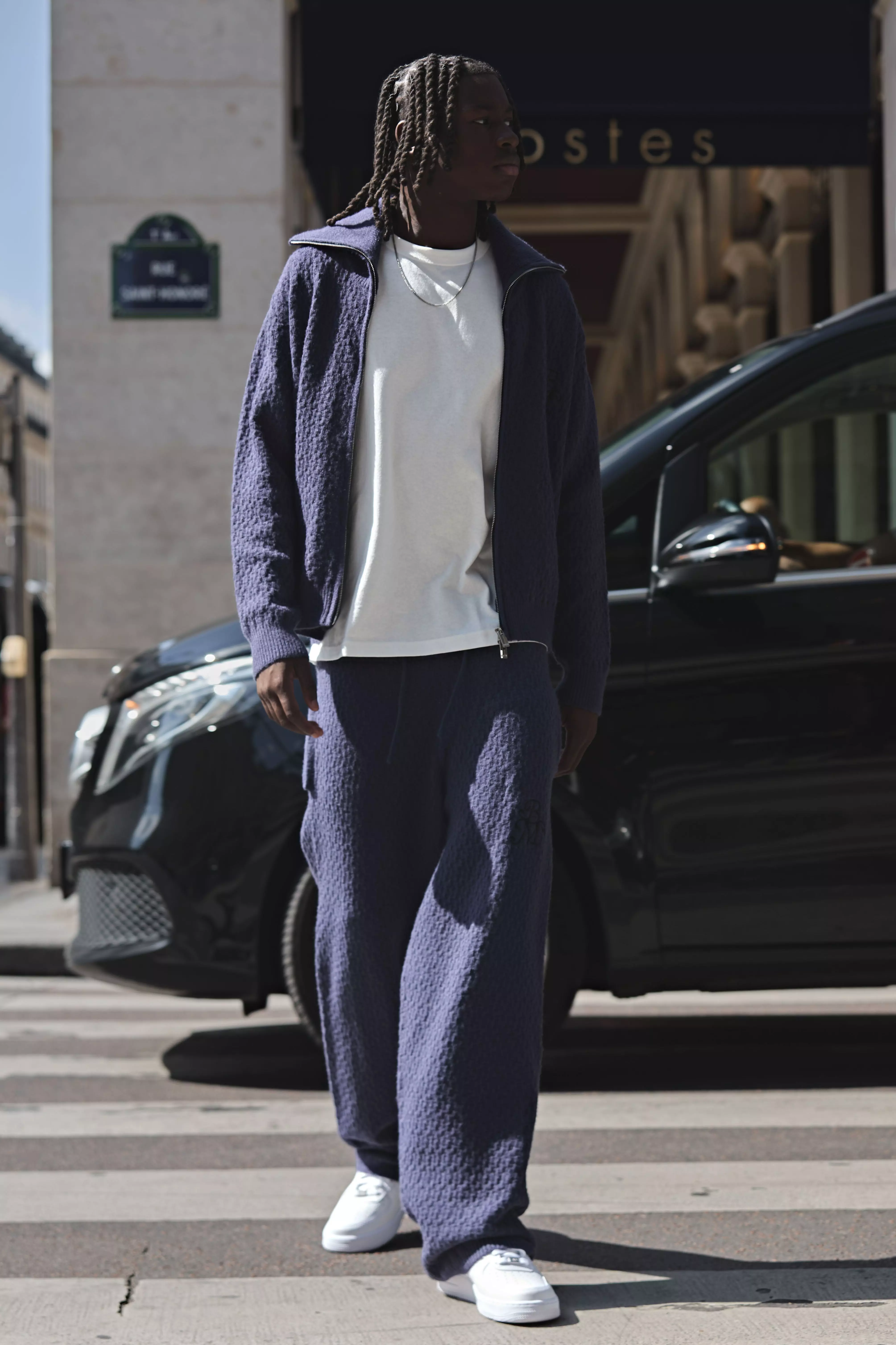Relaxed Knitted Boucle Embroidered Jogger | boohooMAN USA