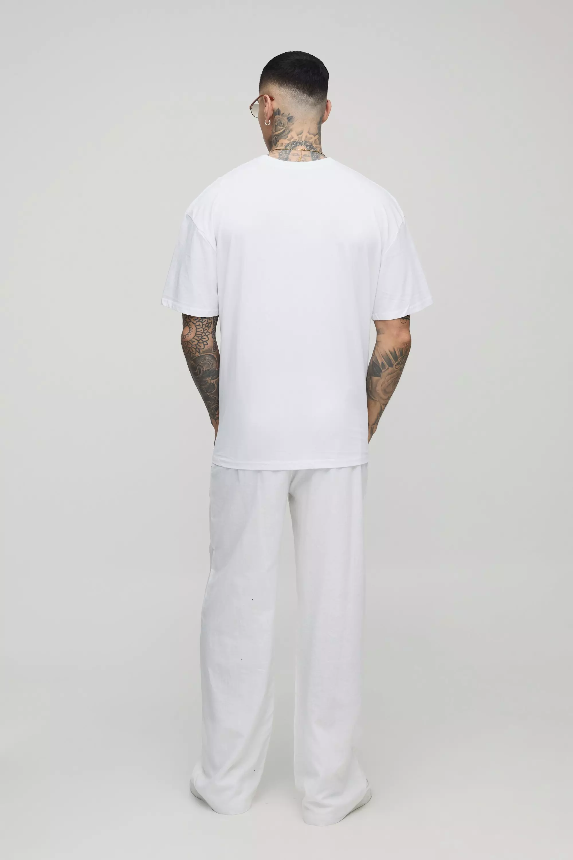 Tall - T-shirt oversize à imprimé palmier, White autre image