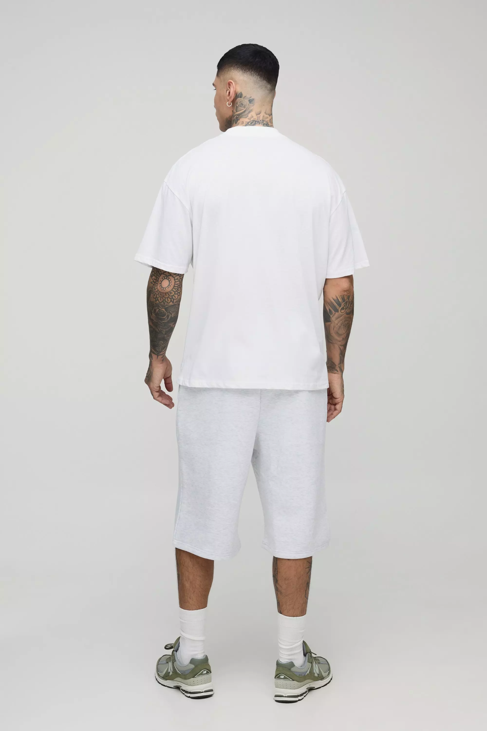 Tall Oversize T-Shirt mit floralem Print, White alternatives Bild