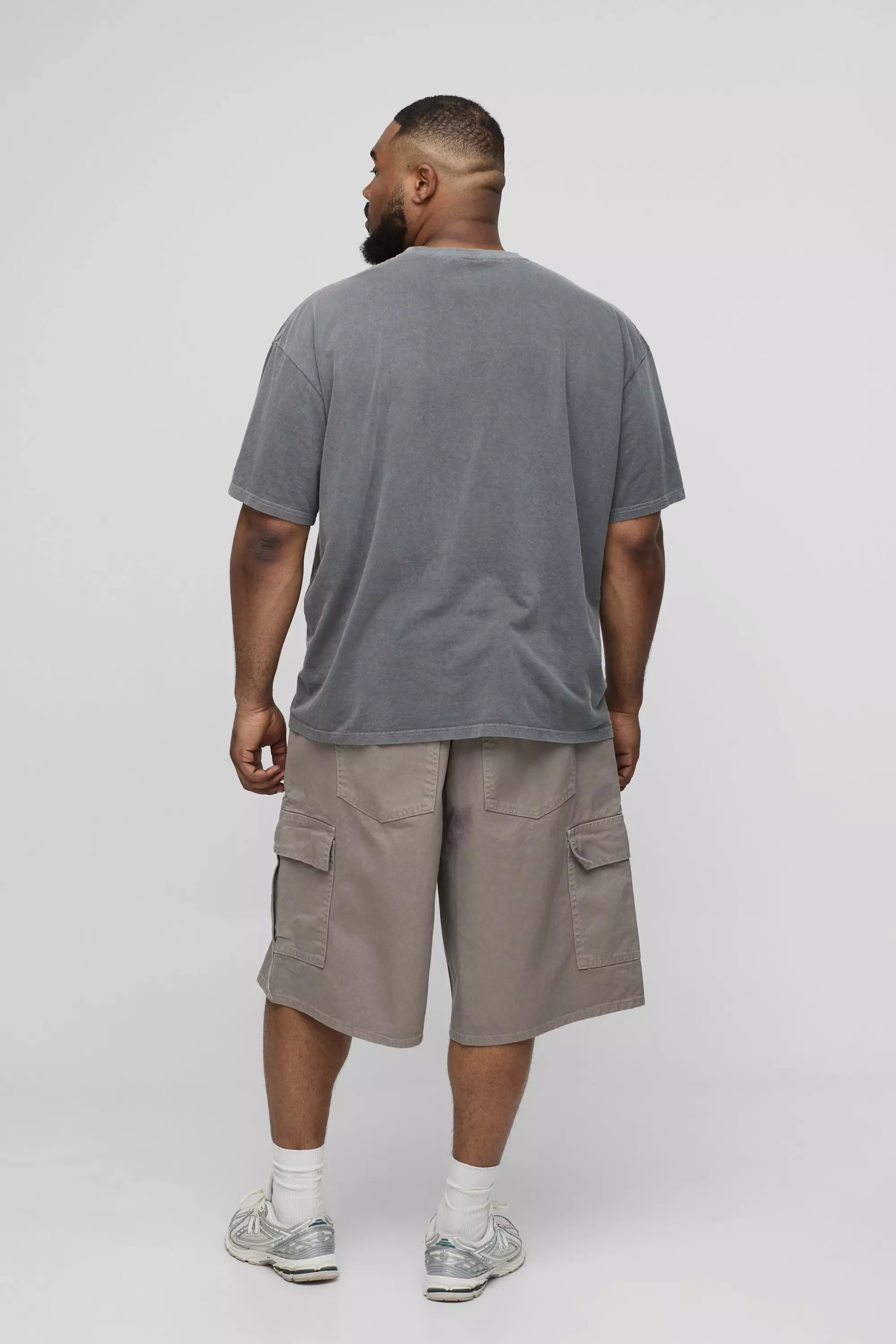 Plus Oversize T-Shirt mit Renaissance-Print, Charcoal alternatives Bild