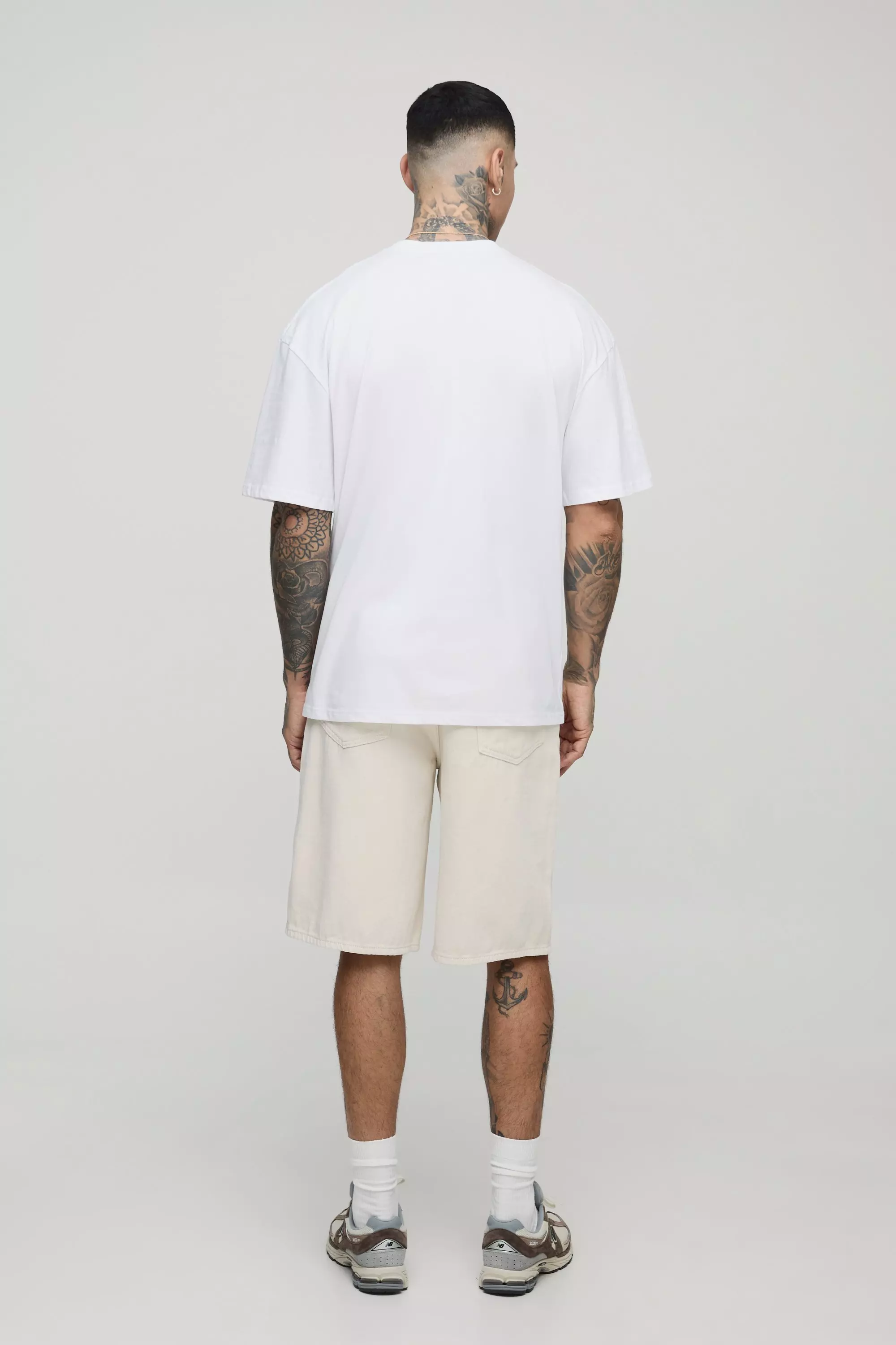 White Tall Oversized Monaco Racing Car Print T-Shirt alternative image
