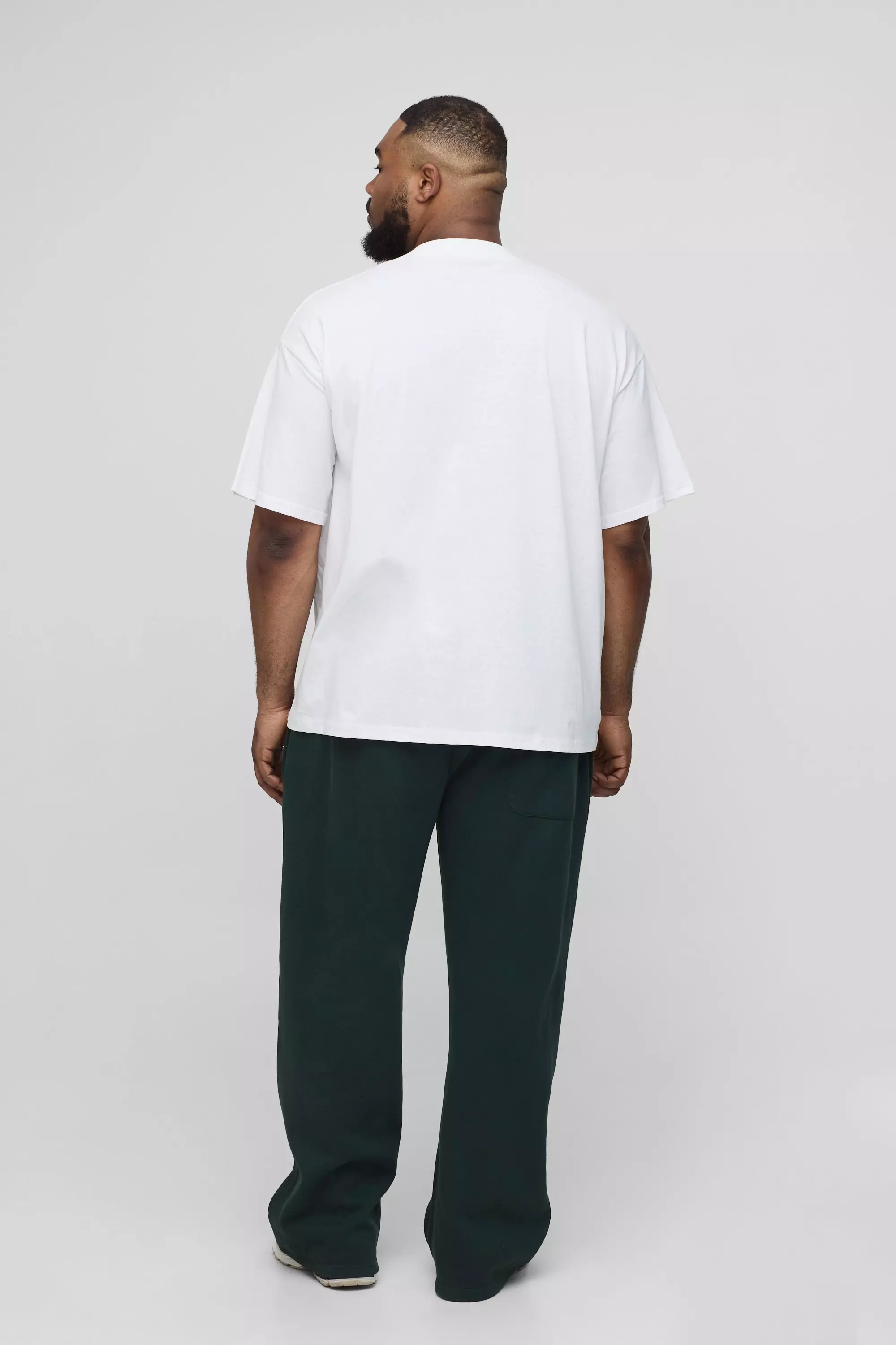 White Plus Oversized Extended Neck Lemons Print T-Shirt alternative image