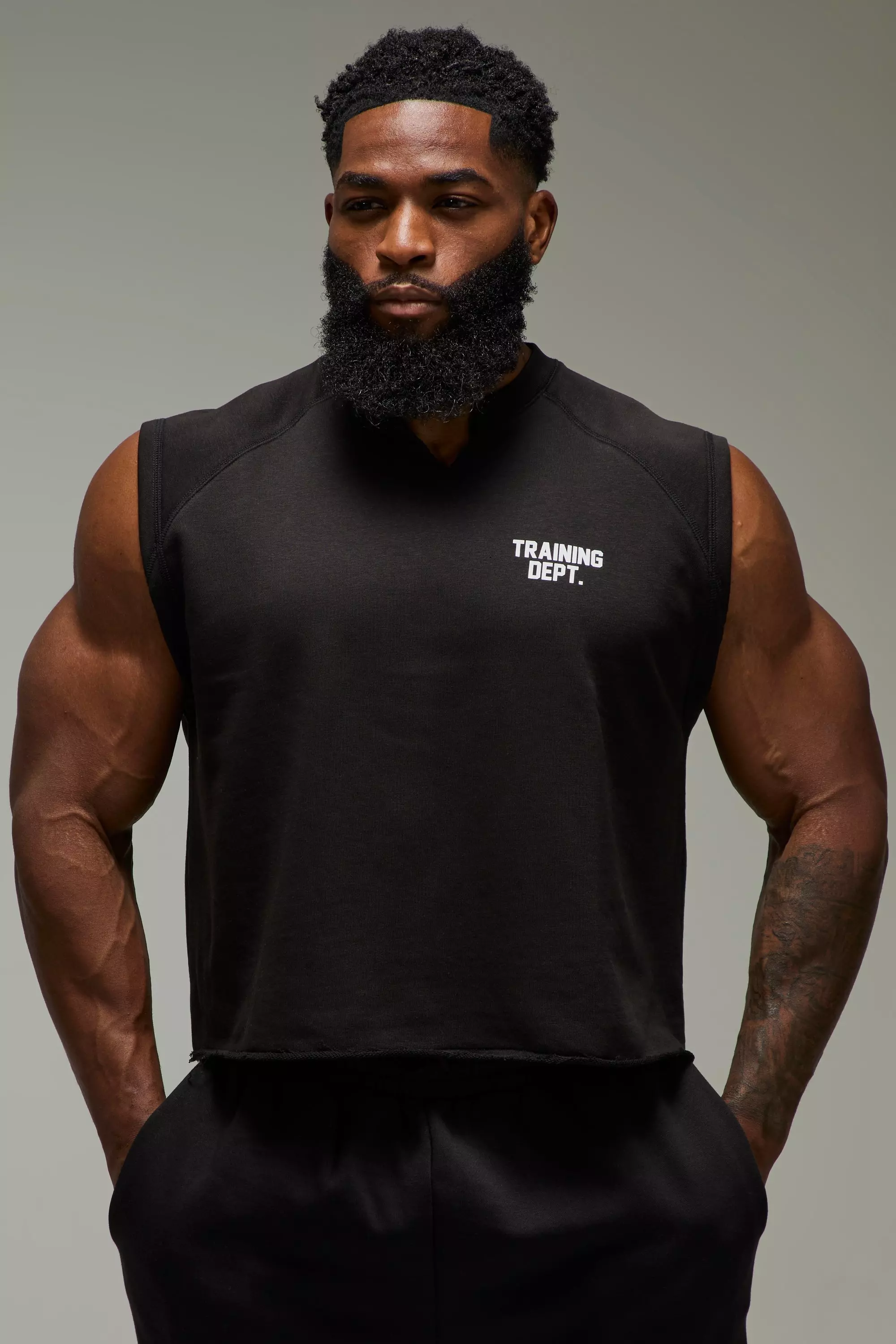 Man Active Training Dept Loopback Boxy Tank | boohooMAN USA
