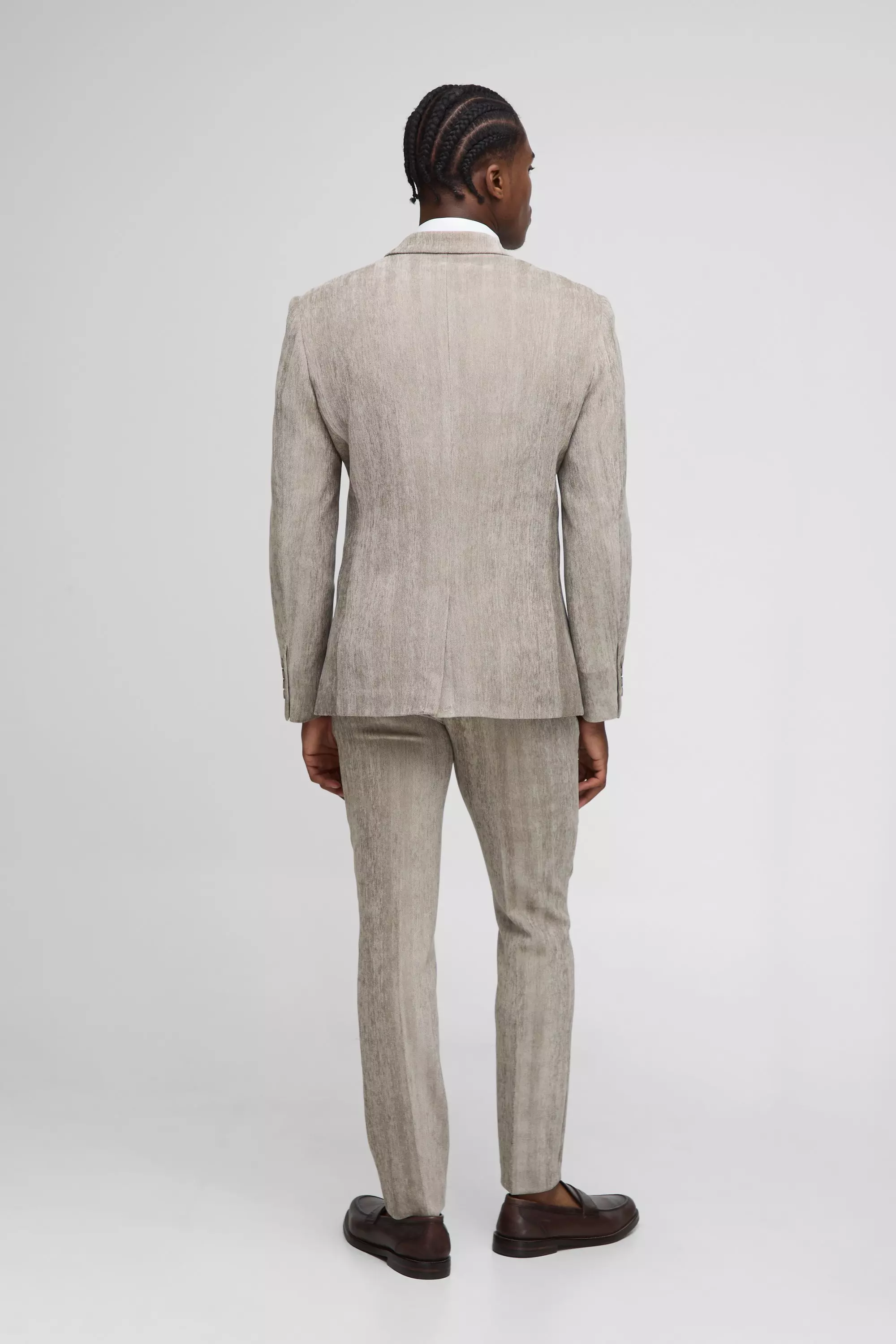 Skinny Fit Double Breasted Cord Blazer | boohooMAN USA
