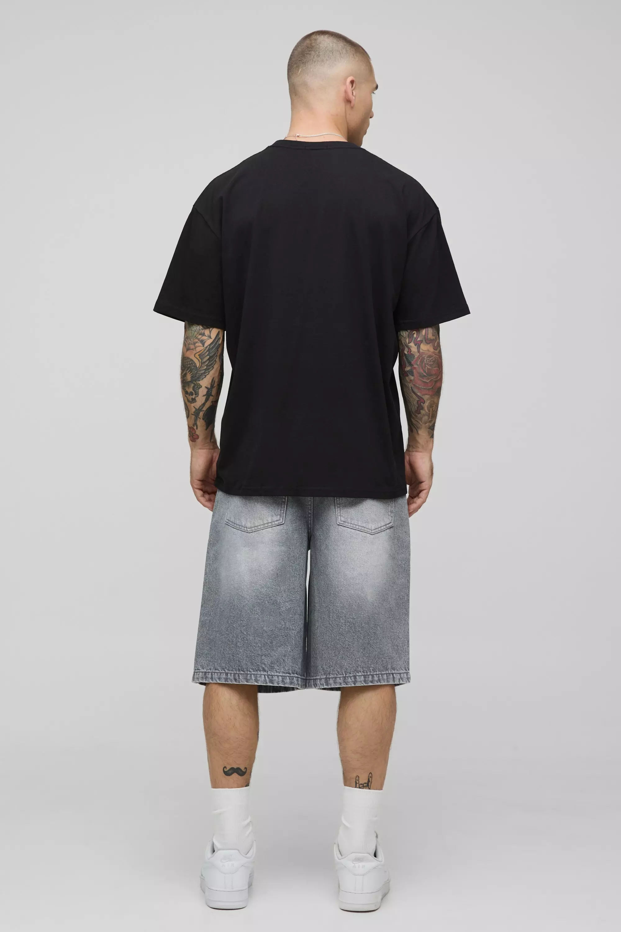 Oversized Extended Neck Miami Cocktail Club Graphic T Shirt | boohooMAN USA