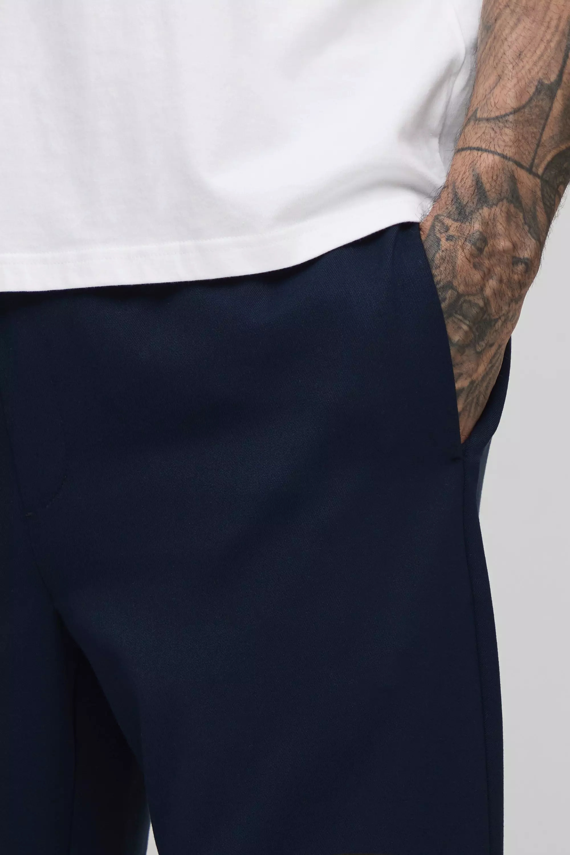 Tall Elasticated Waist Tapered Smart Woven Sweatpants | boohooMAN USA