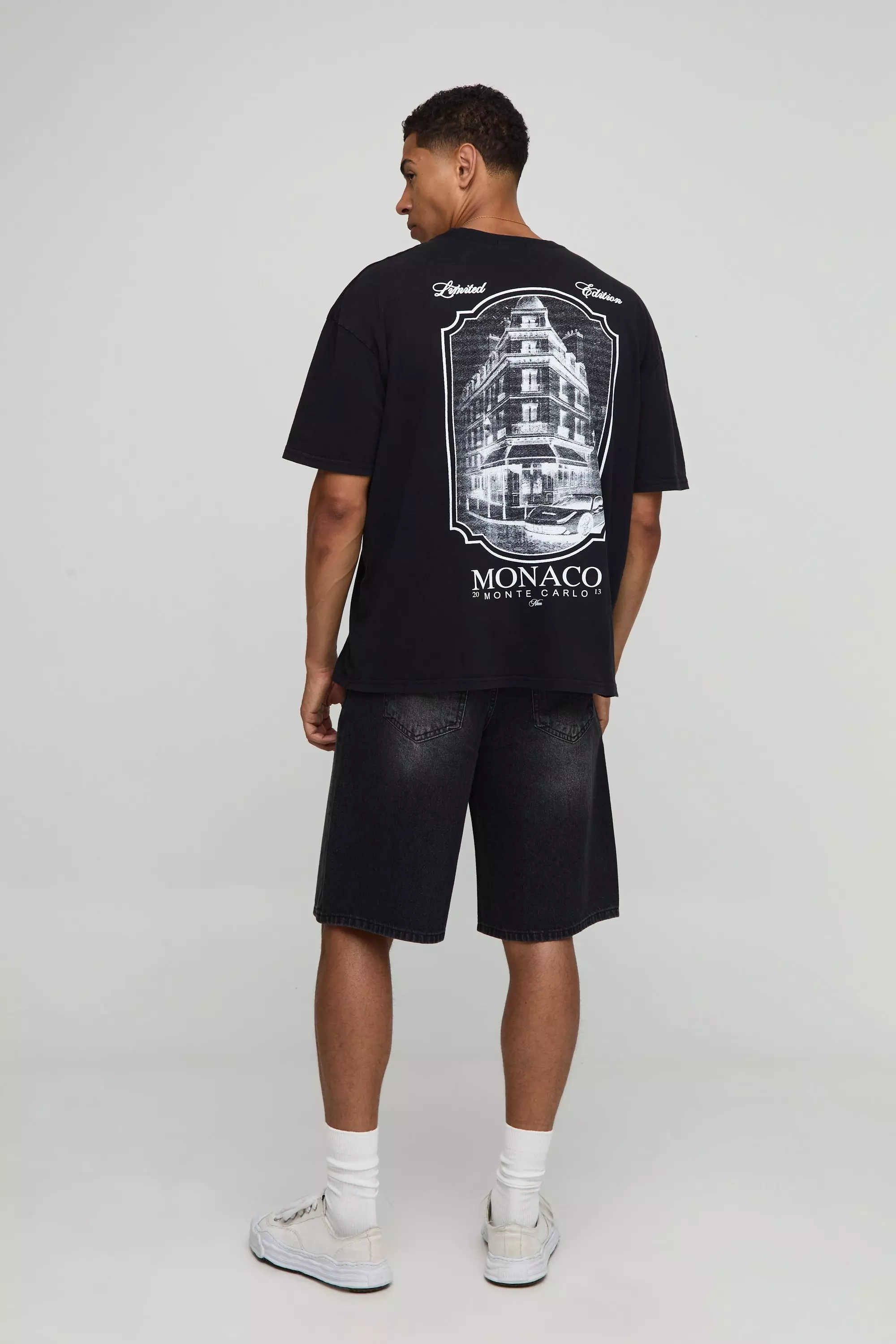 Baggy Fit Washed Denim Shorts | boohooMAN USA