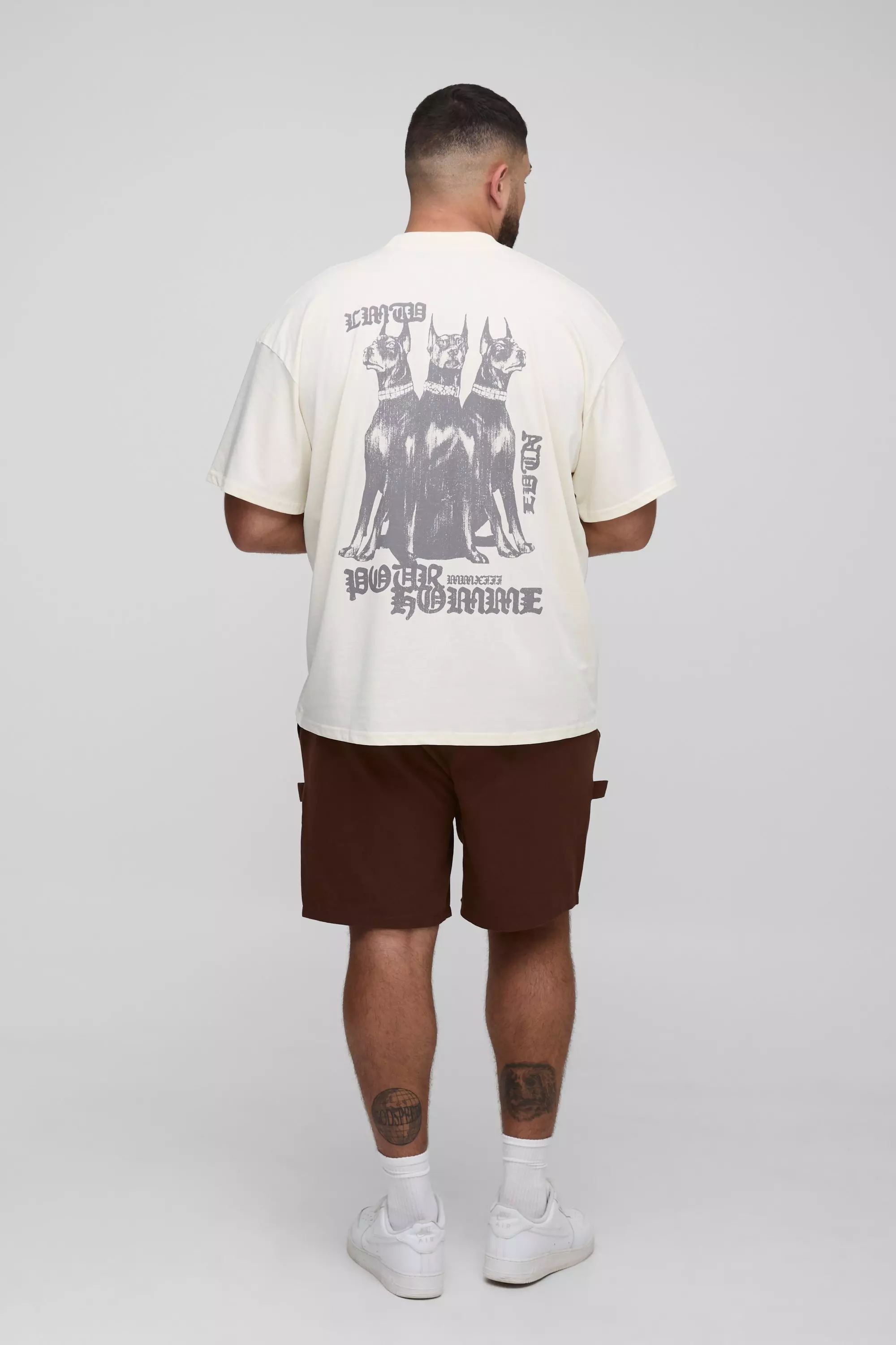 Plus Elasticated Waist Relaxed Fit Carpenter Shorts | boohooMAN USA