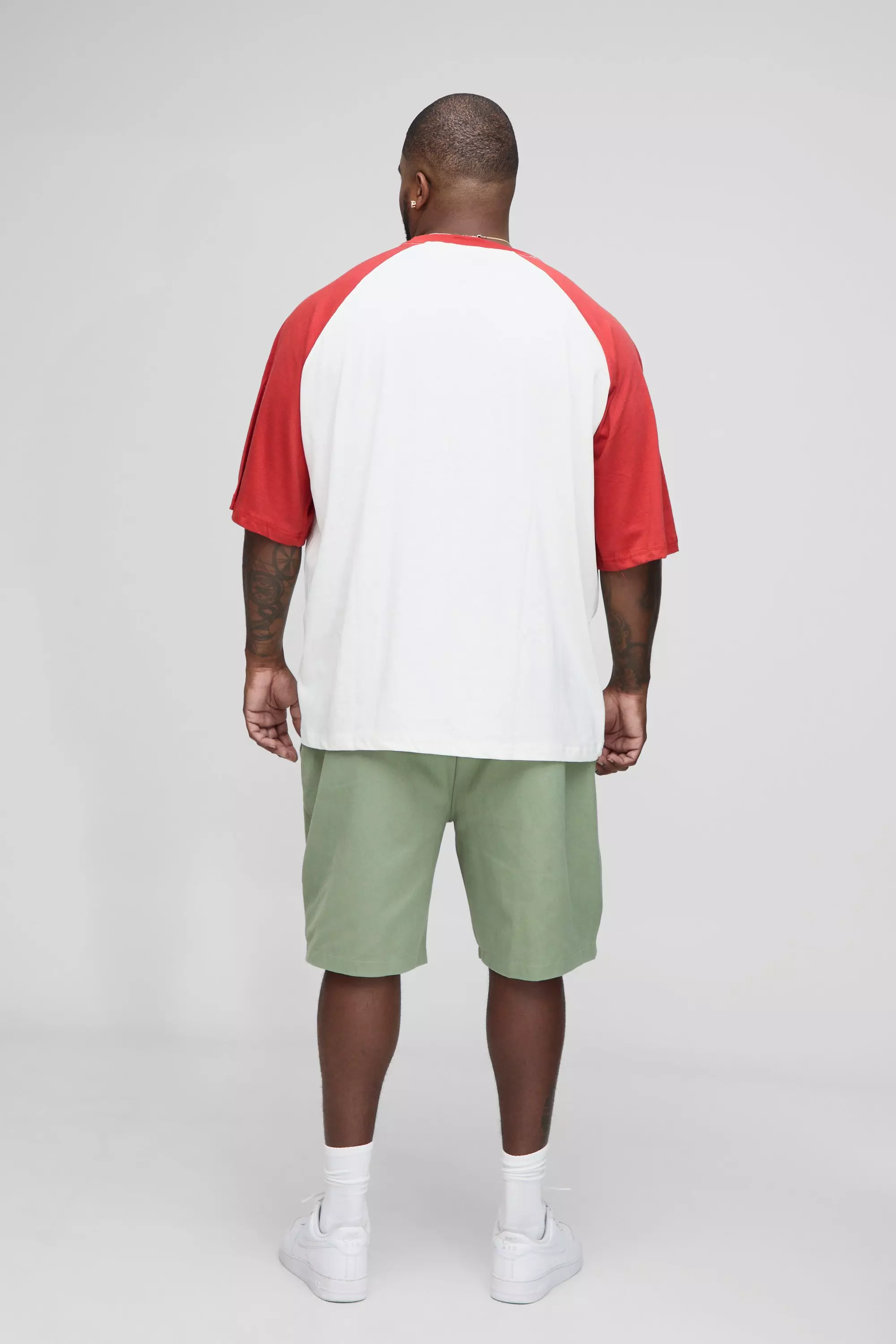 Plus Elasticated Waist Baggy Fit Shorts | boohooMAN USA