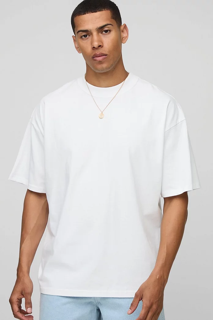 White Oversized Extended Neck Cowboy Bebop License T-Shirt White Oversized Extended Neck Cowboy Bebop License T-Shirt