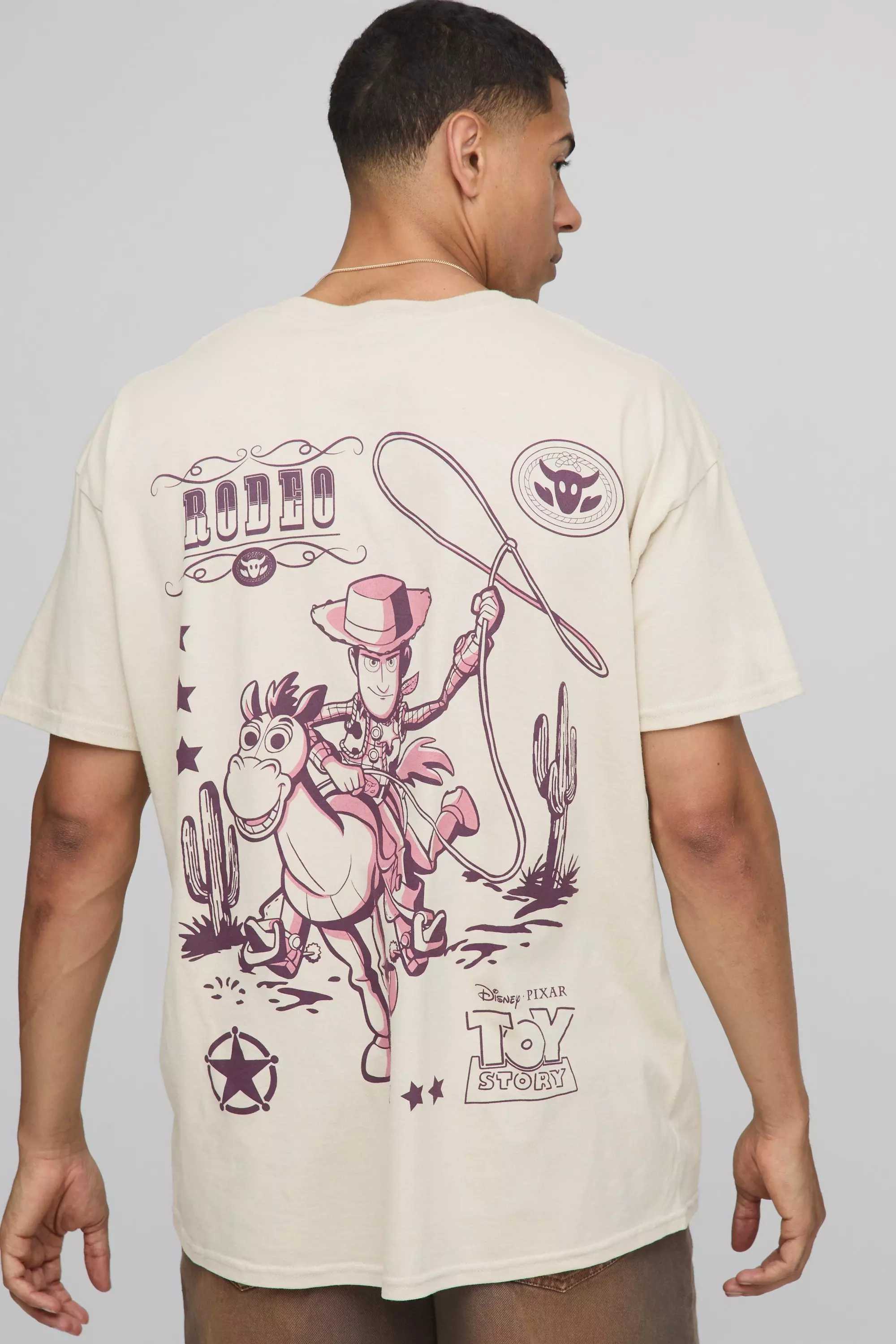 Sand Oversized Disney Toy Story License T-Shirt Sand