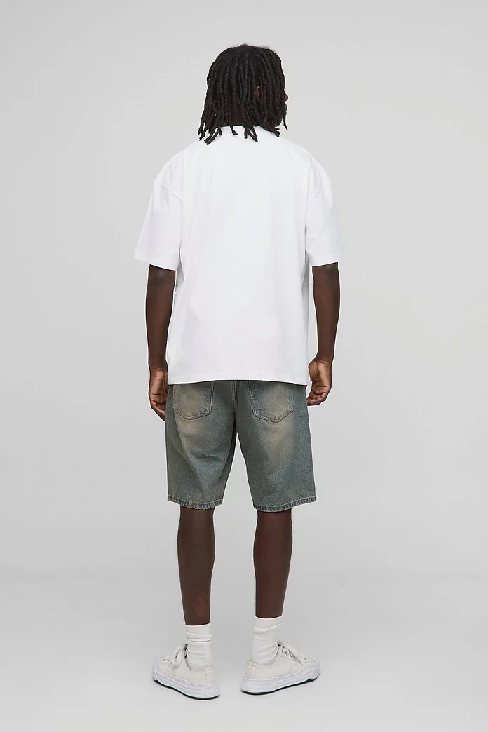 White Oversized Extended Neck Ofcl MAN Eagle Over The Seam White Oversized Extended Neck Ofcl MAN Eagle Over The Seam