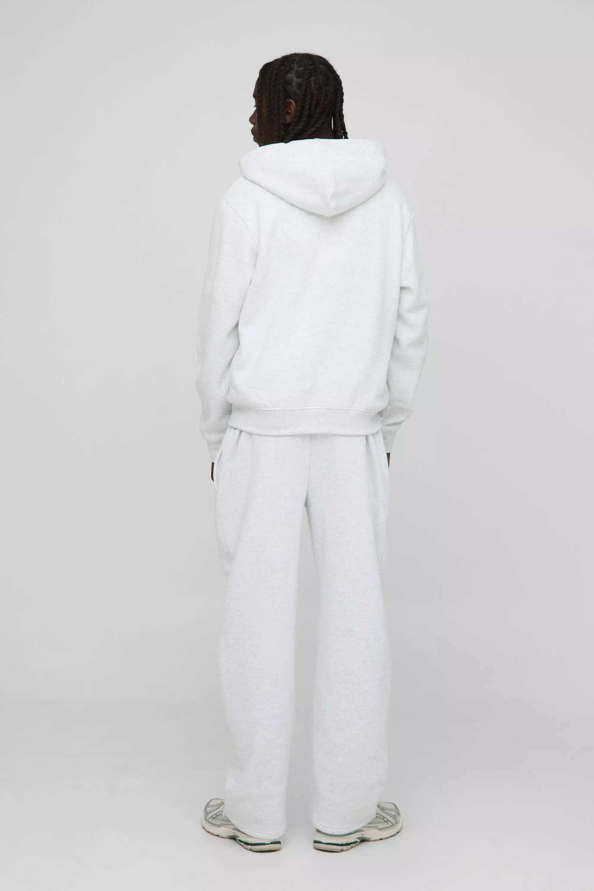 Basic Boxy Zip Through Hoodie | boohooMAN USA
