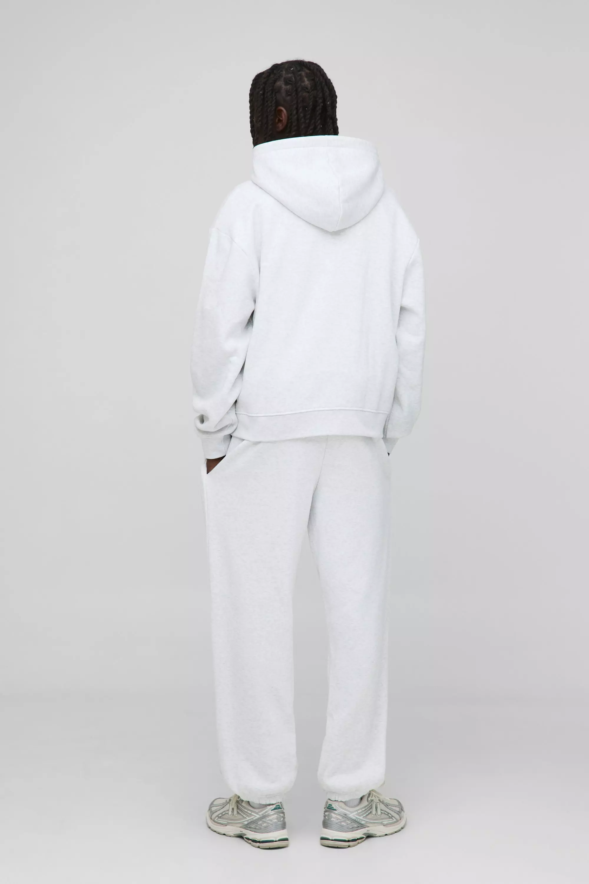 Basic Oversized Boxy Zip Through Hoodie | boohooMAN USA