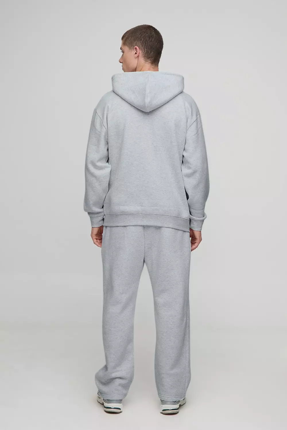 Basic Oversized Zip Through Hoodie | boohooMAN USA