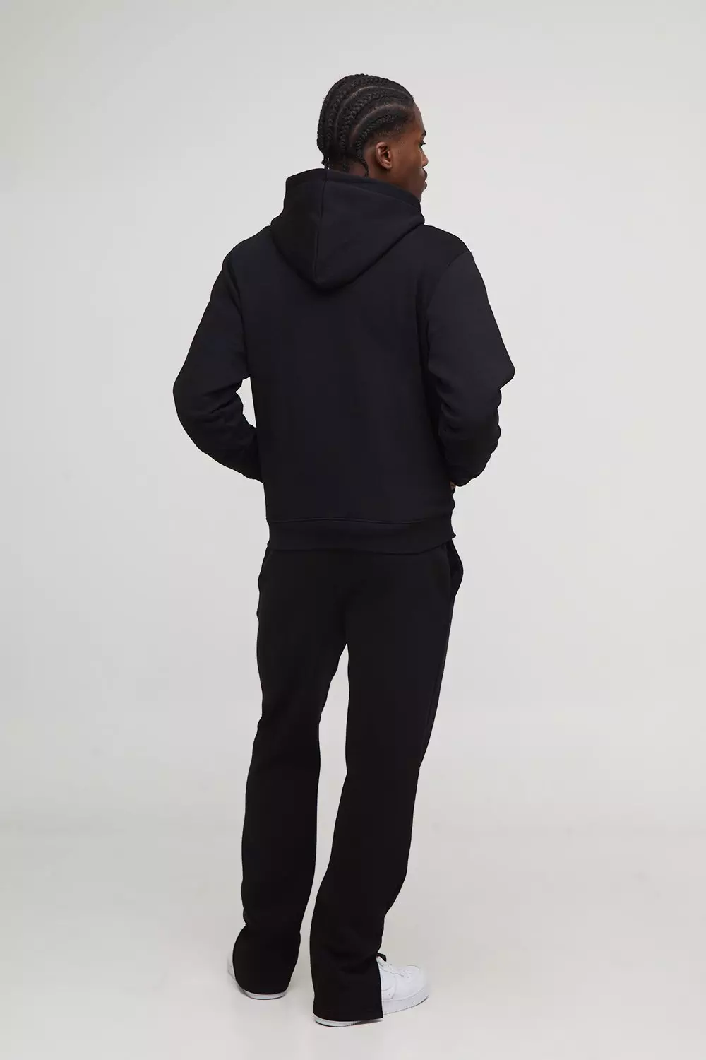 Basic Regular Zip Through Hoodie | boohooMAN USA