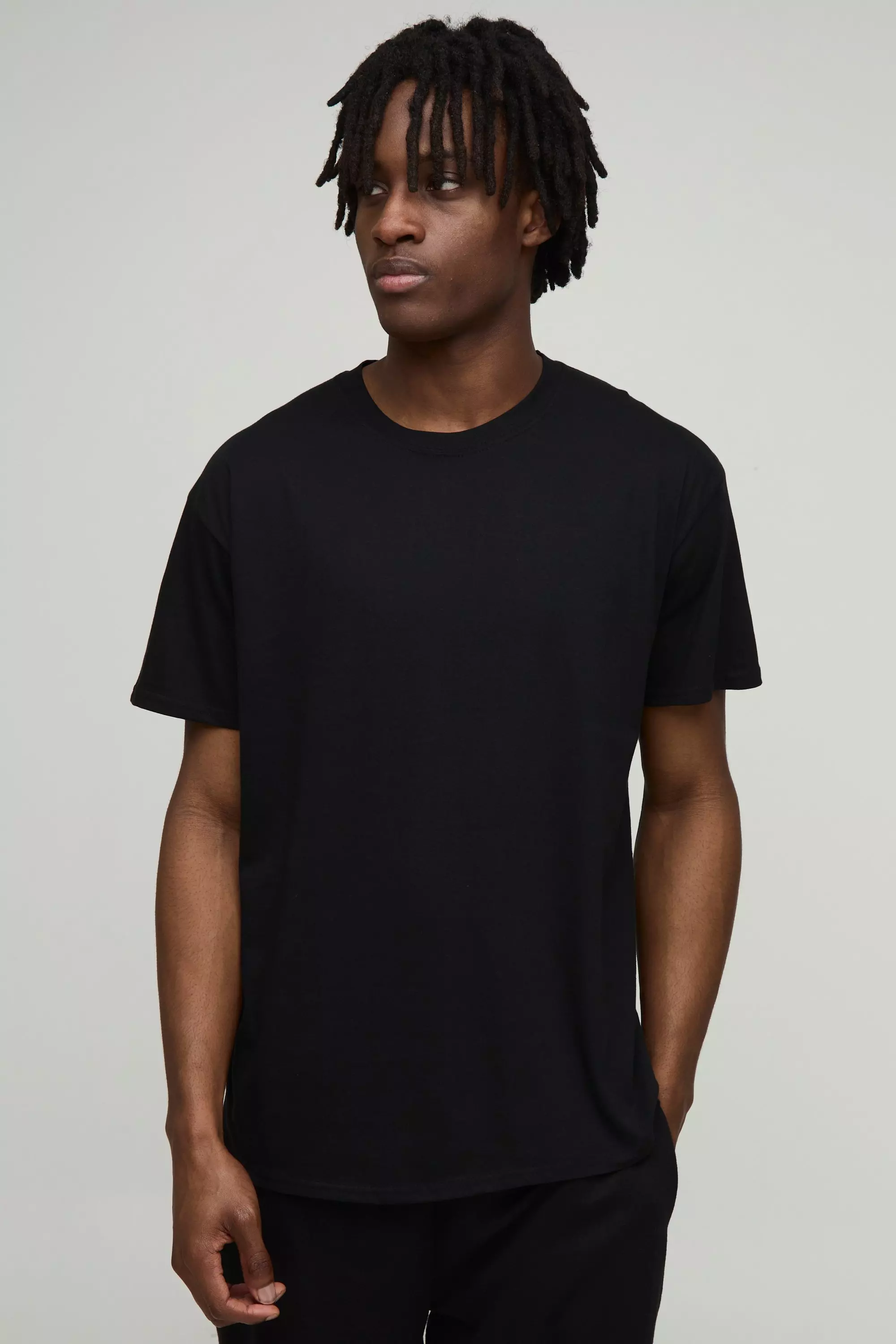 2 Pack Basic Regular Fit Crew Neck T-Shirts | boohooMAN USA