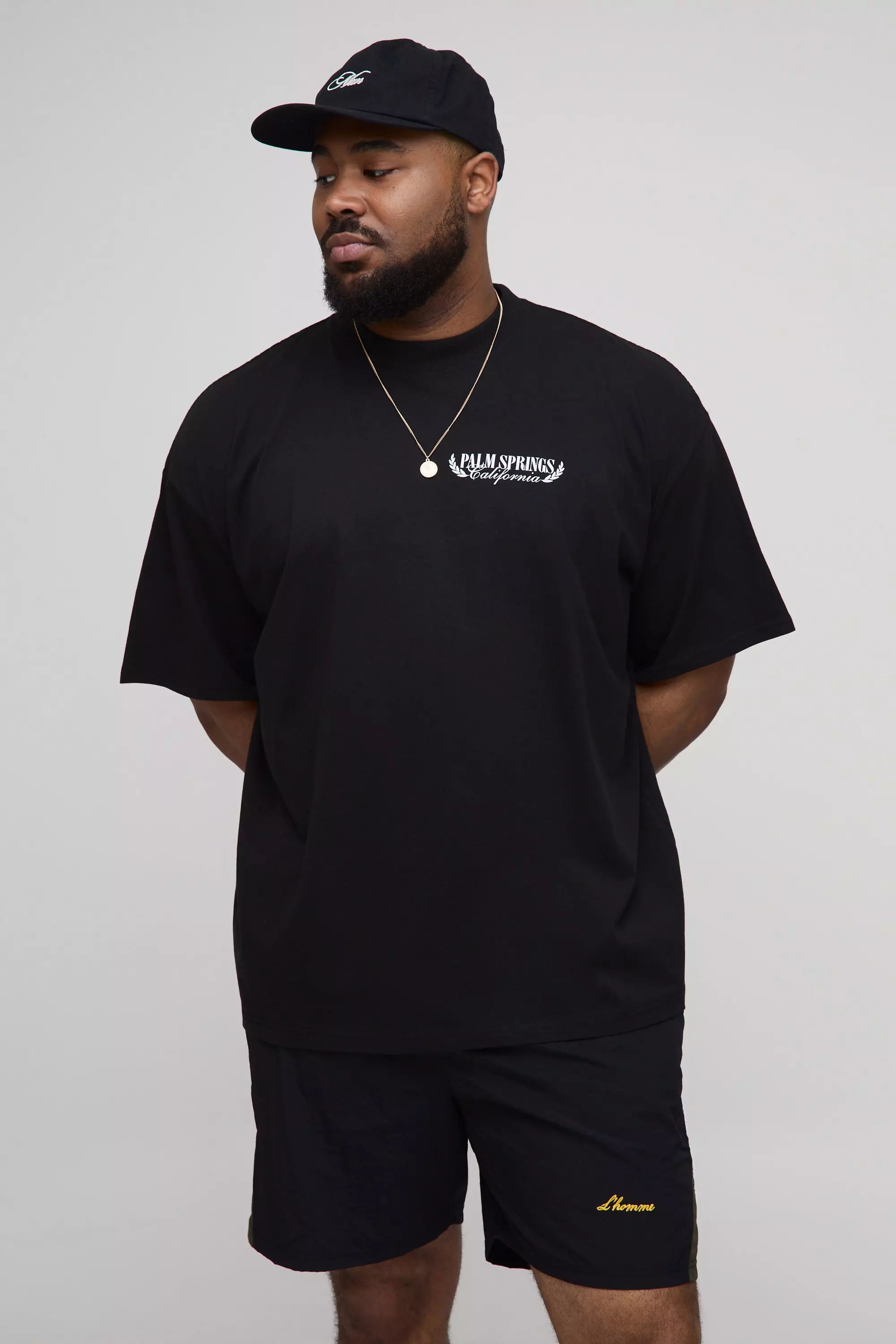 Plus Oversized Official Palm Springs Graphic T Shirt | boohooMAN USA