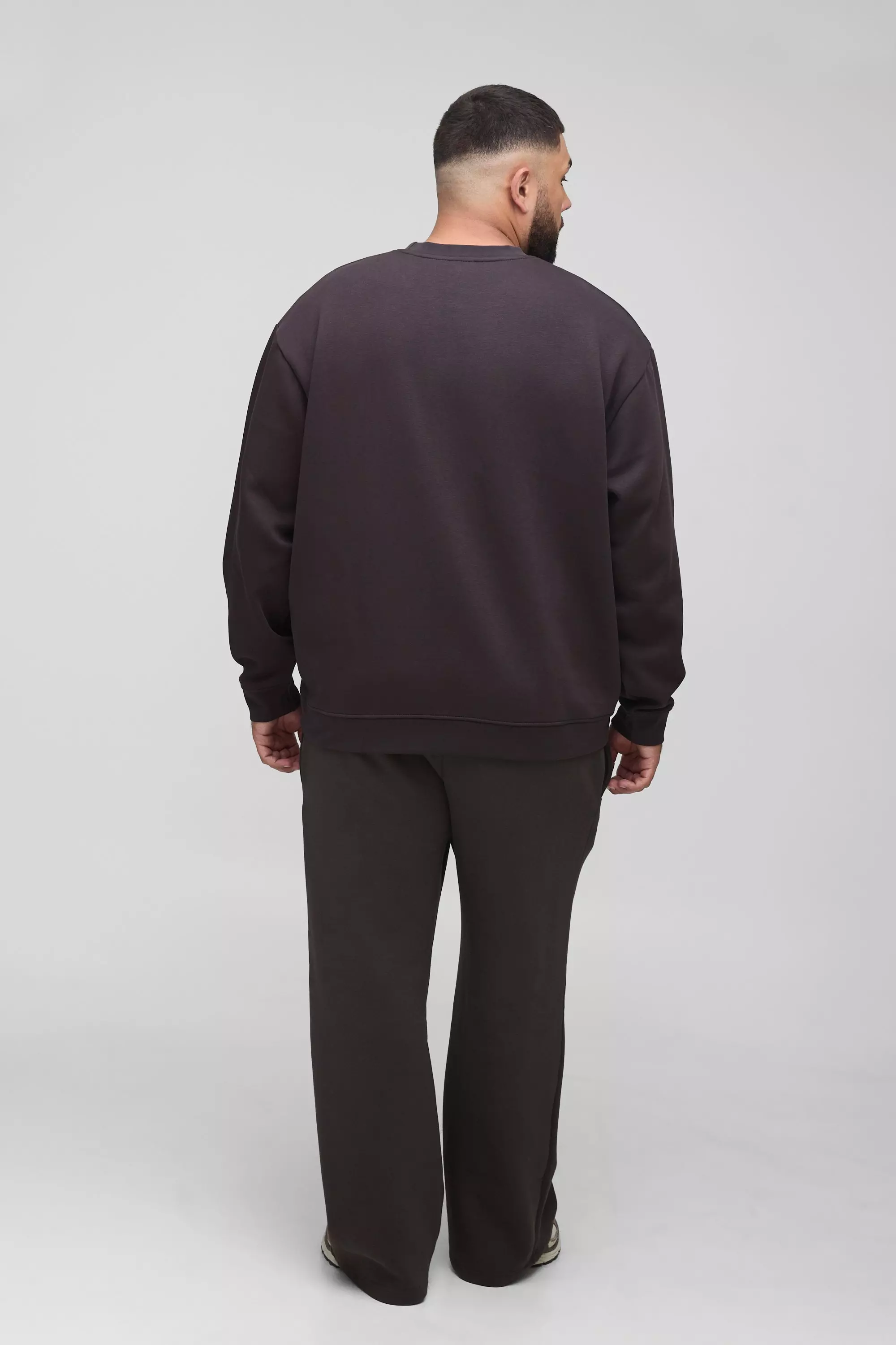 Plus Basic Oversized Crew Neck Sweatshirt | boohooMAN AU