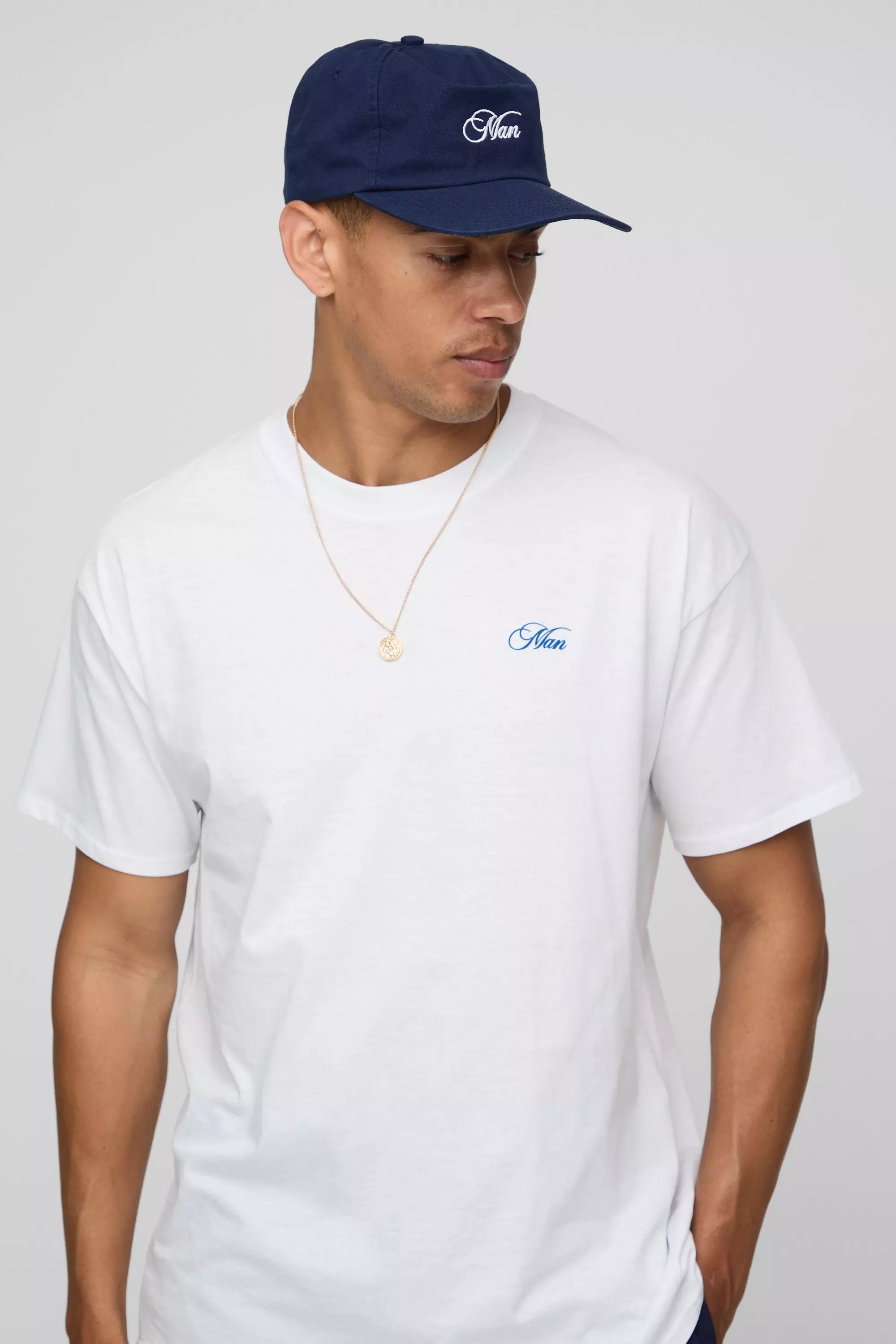 White Oversized Lake Como Landscape T-Shirt | boohooMAN USA