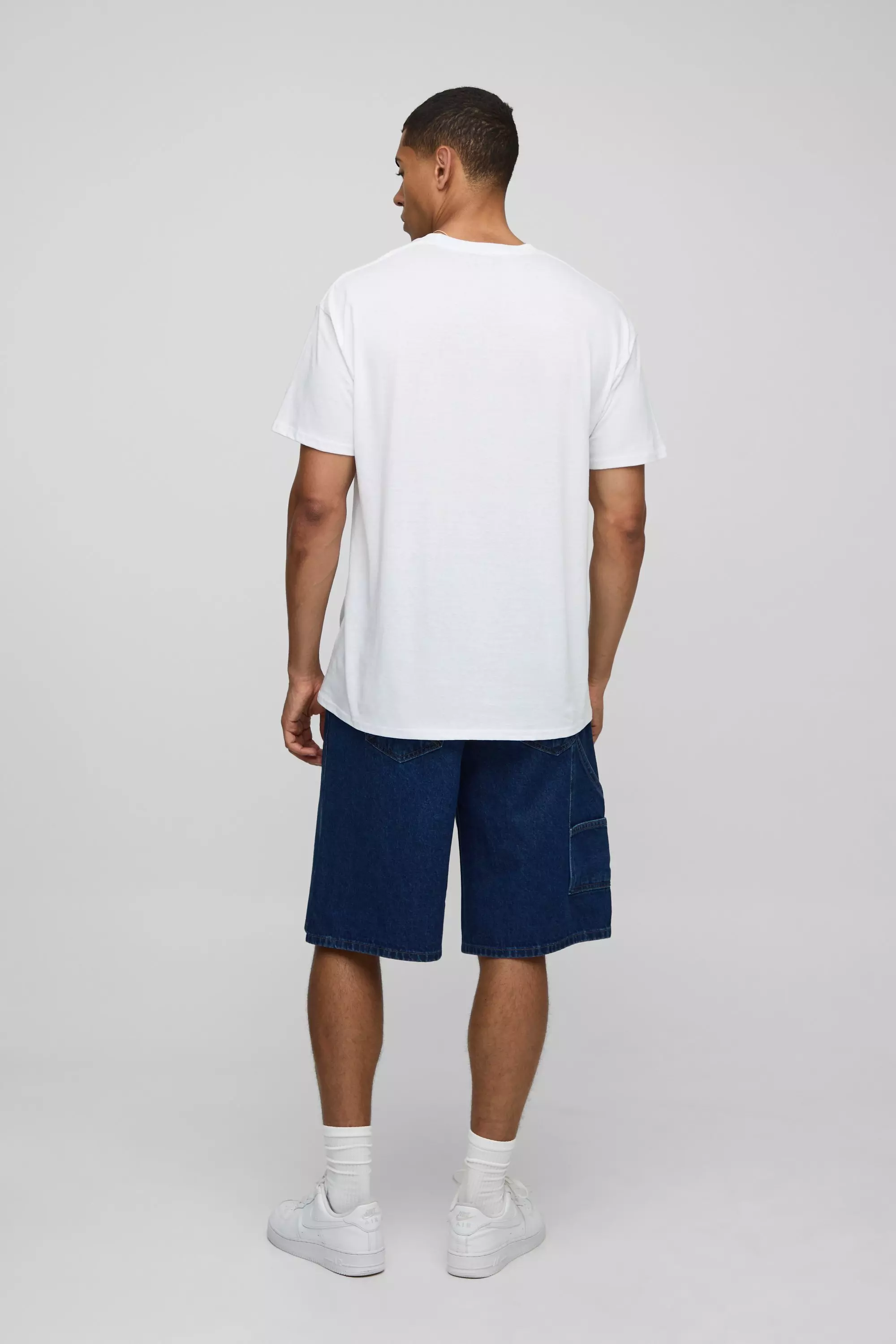 White Oversized Monaco Yacht Club Graphic T-Shirt | boohooMAN USA