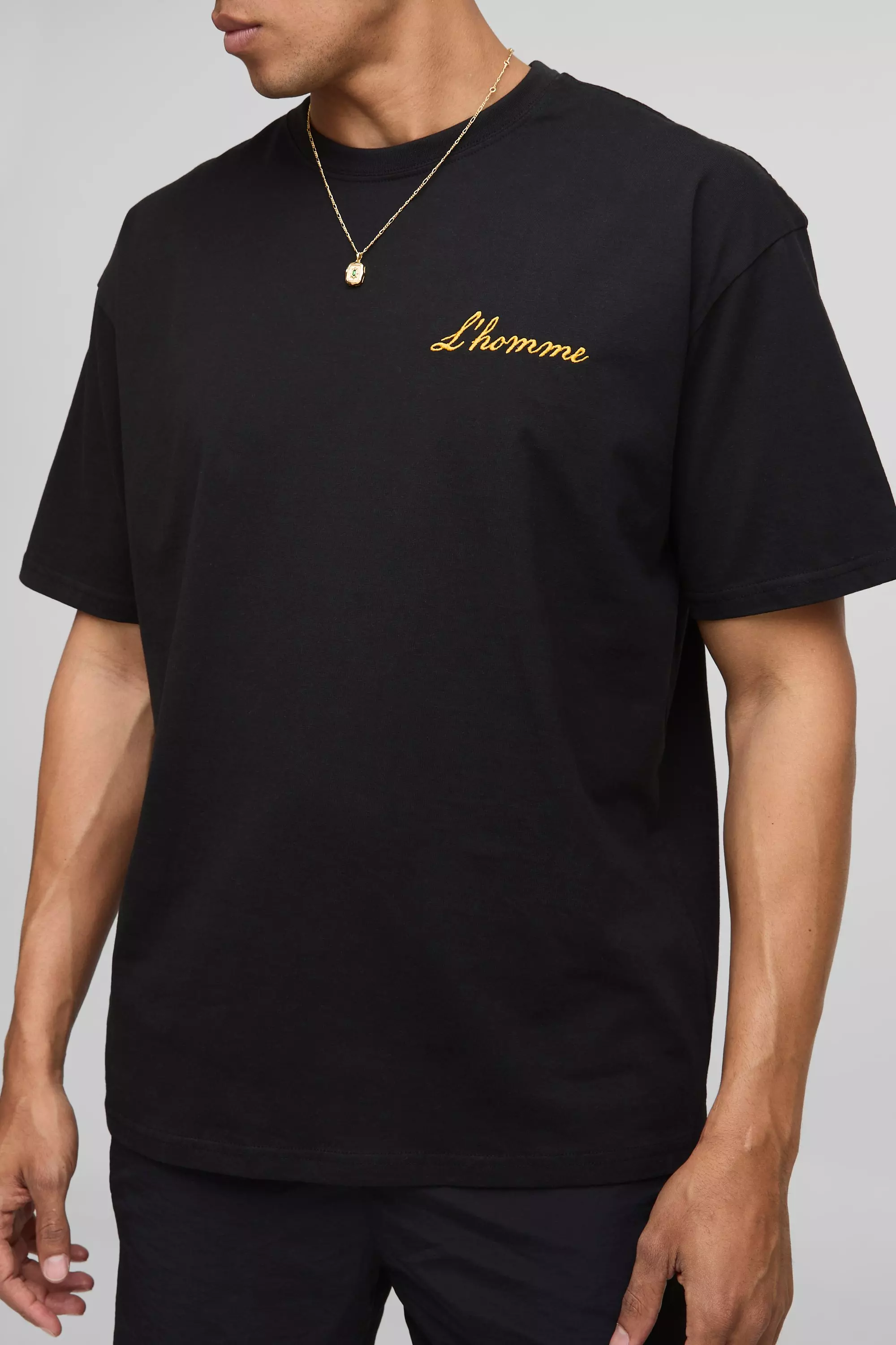 Black Oversized L'Homme T-Shirt