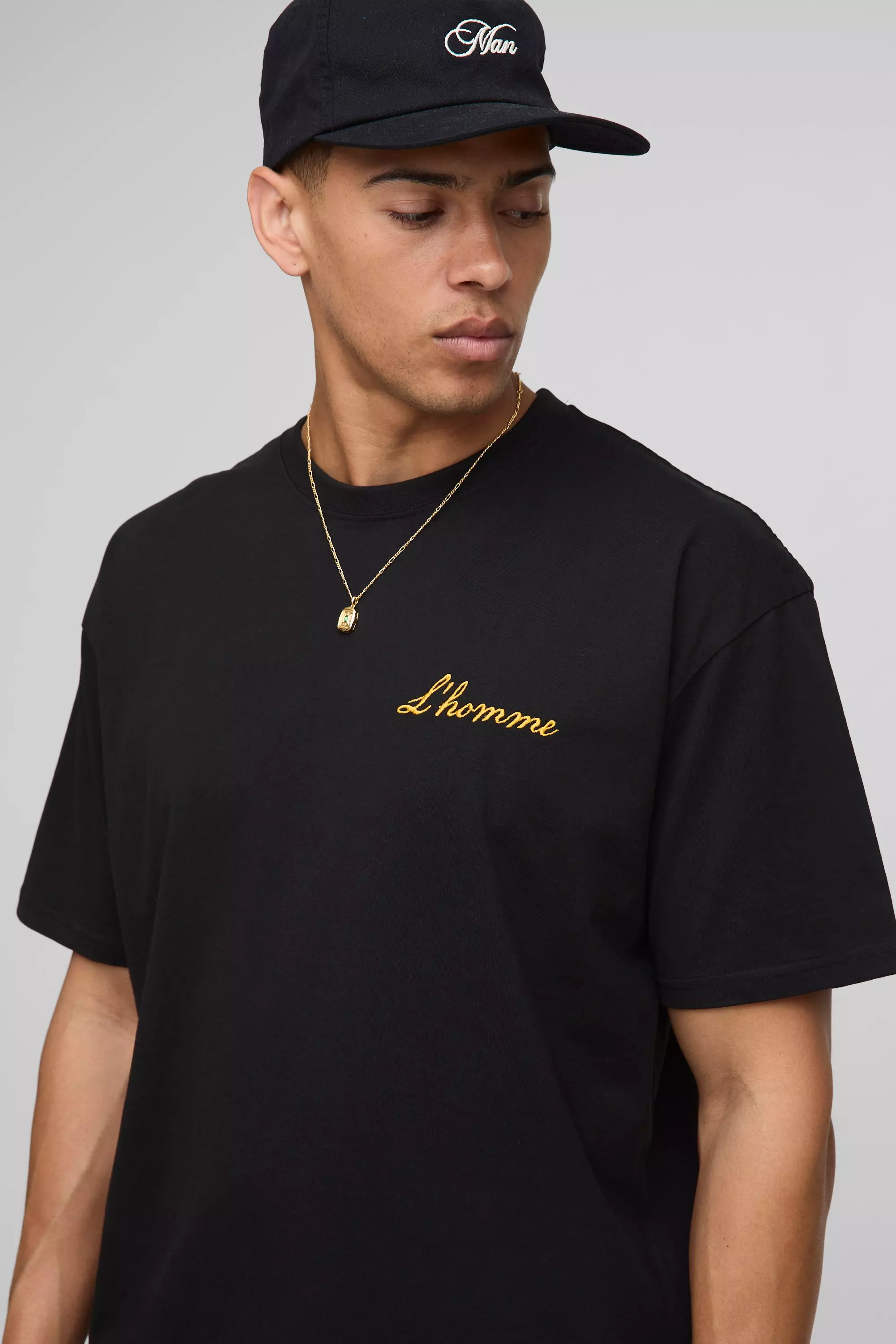 Oversized L'Homme T-Shirt | boohooMAN USA