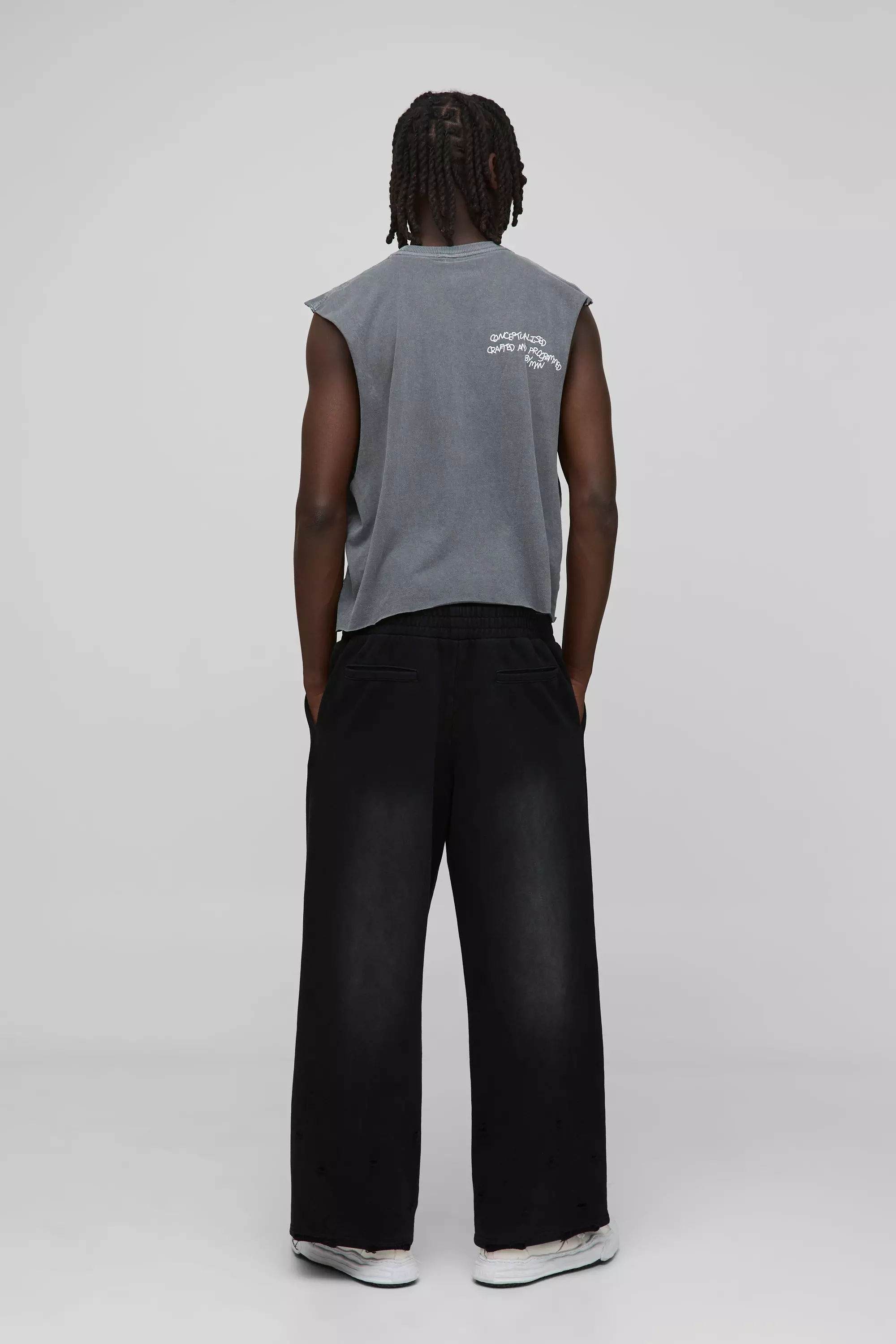Oversized Boxy Western Washed Graphic Tank | boohooMAN USA