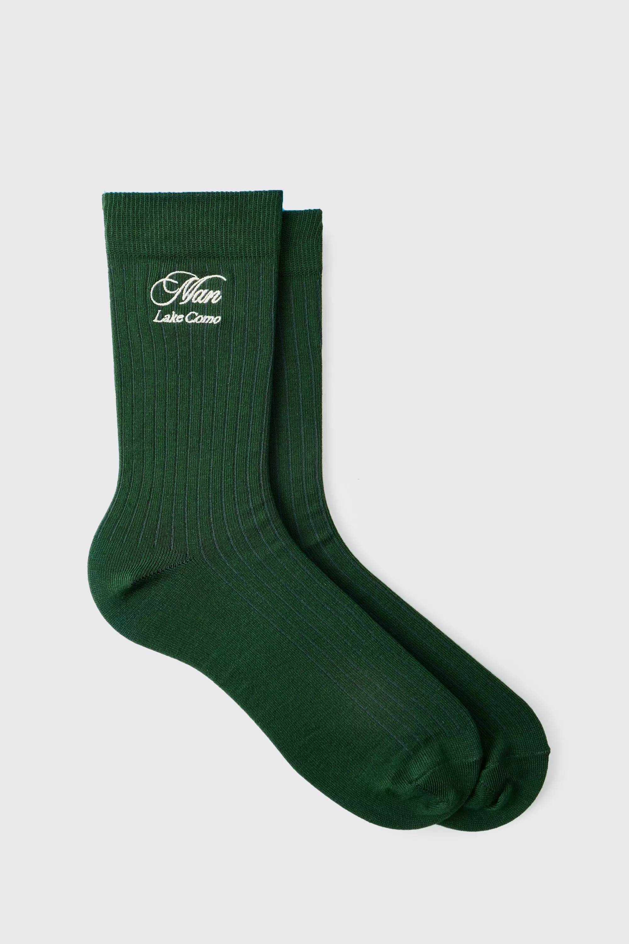 Forest 1 Pack Embroidered Man Lake Como Sport Sock Forest
