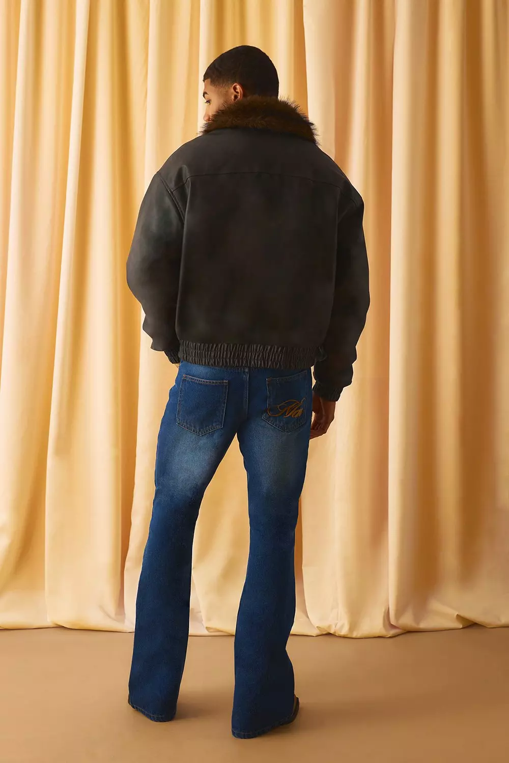 Relaxed Fit All Over Clear Rhinestone Embellished Jeans | boohooMAN USA