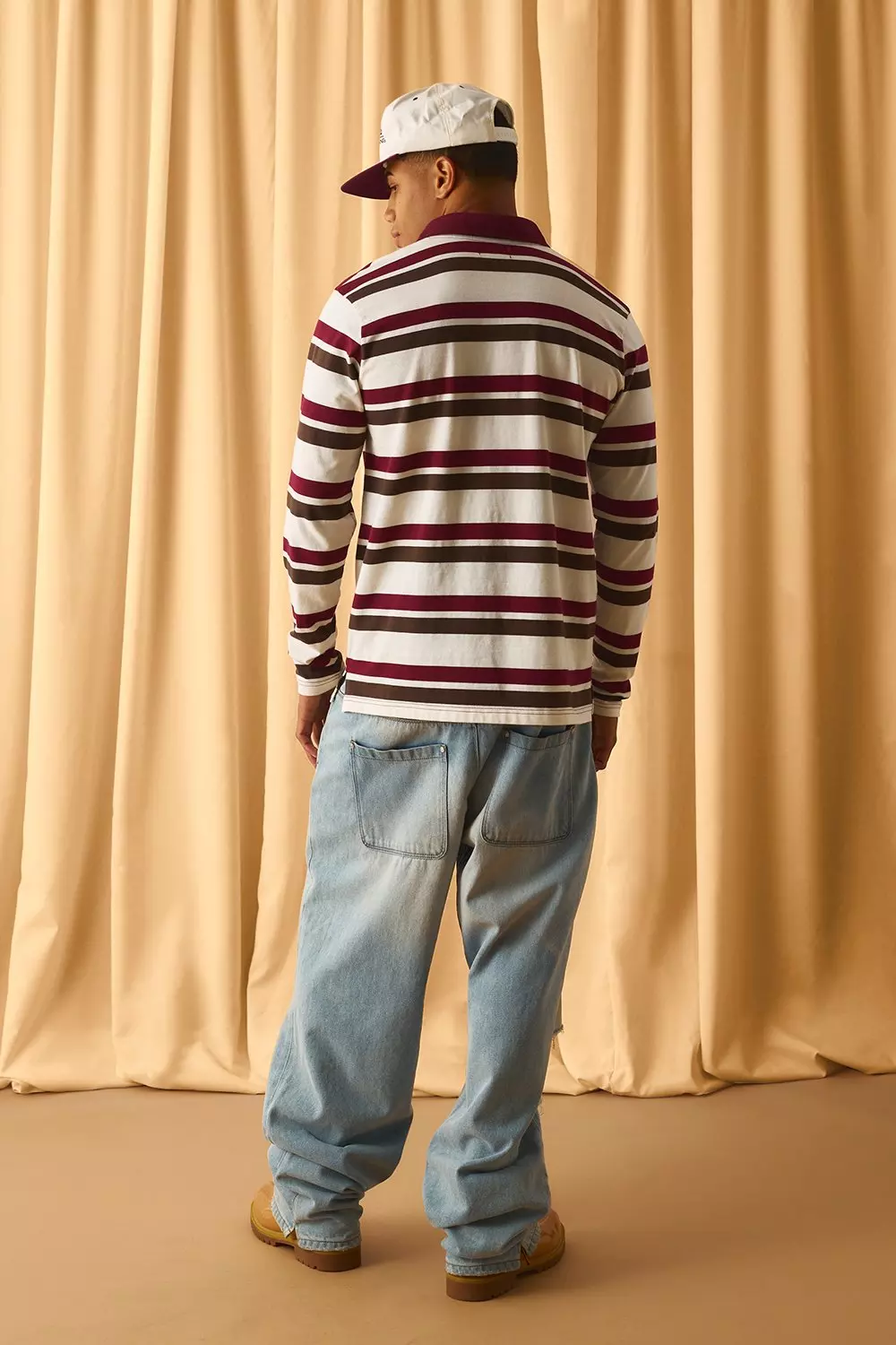 Regular Man Embroidered Stripe Polo | boohooMAN USA