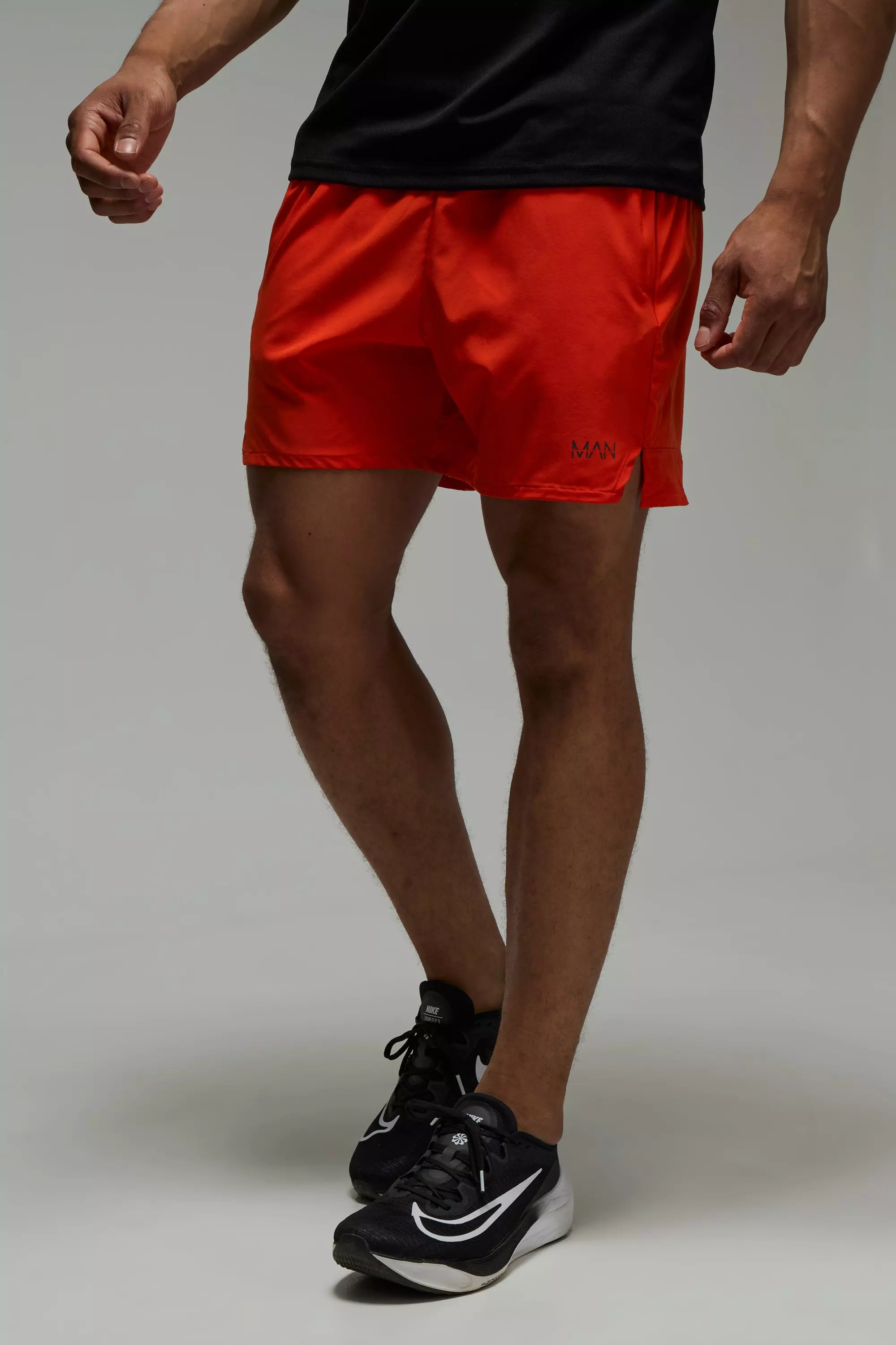 Man Active Neon Logo 5inch Short Orange