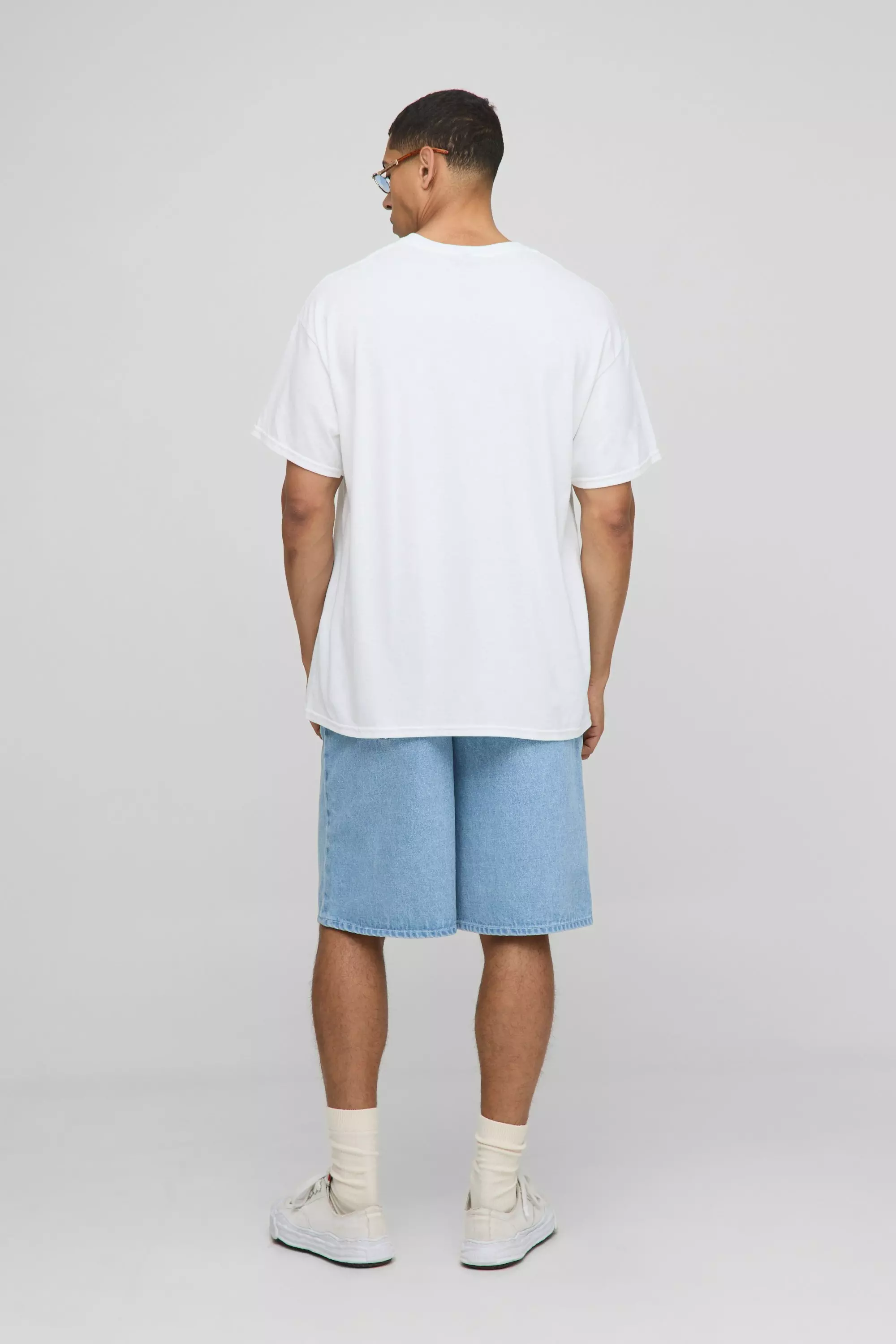 【boohoo】MAN Oversized Nirvana Face License T-shirt mzz86578_white_xl?$