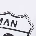 White Oversized Boxy Raw Hem Graffiti Print T-Shirt | boohooMAN USA