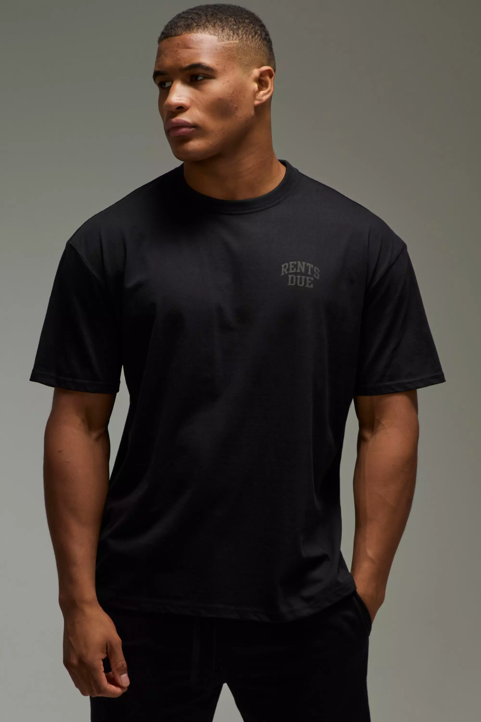 Man Active Rents Due Oversized T-shirt | boohooMAN USA