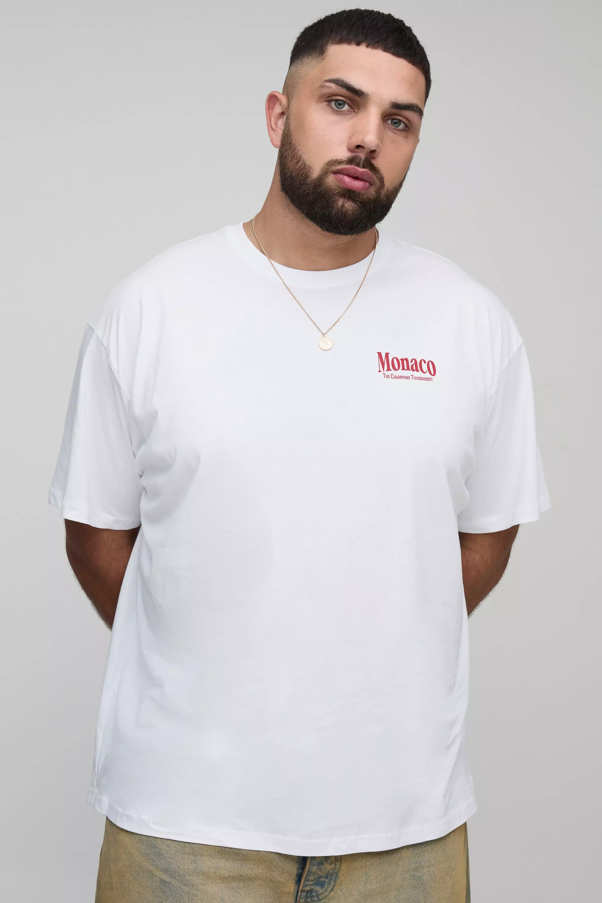 Plus Oversized Monaco Car Graphic T-Shirt | boohooMAN USA