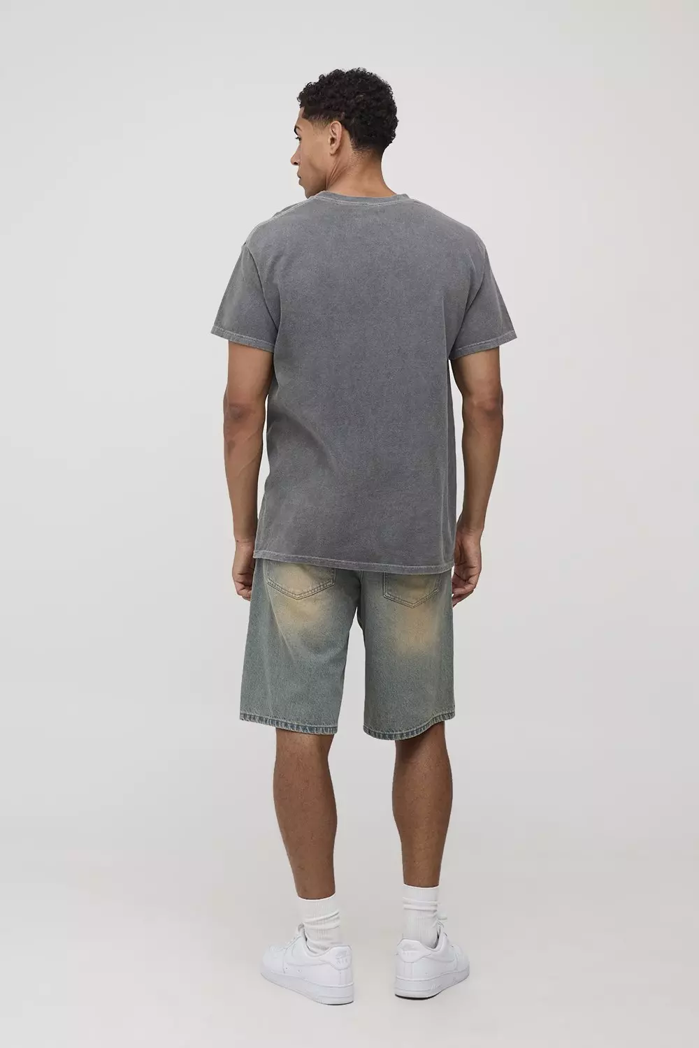 Charcoal Regular Fit UFC Washed Licensed Printed T-Shirt | boohooMAN USA
