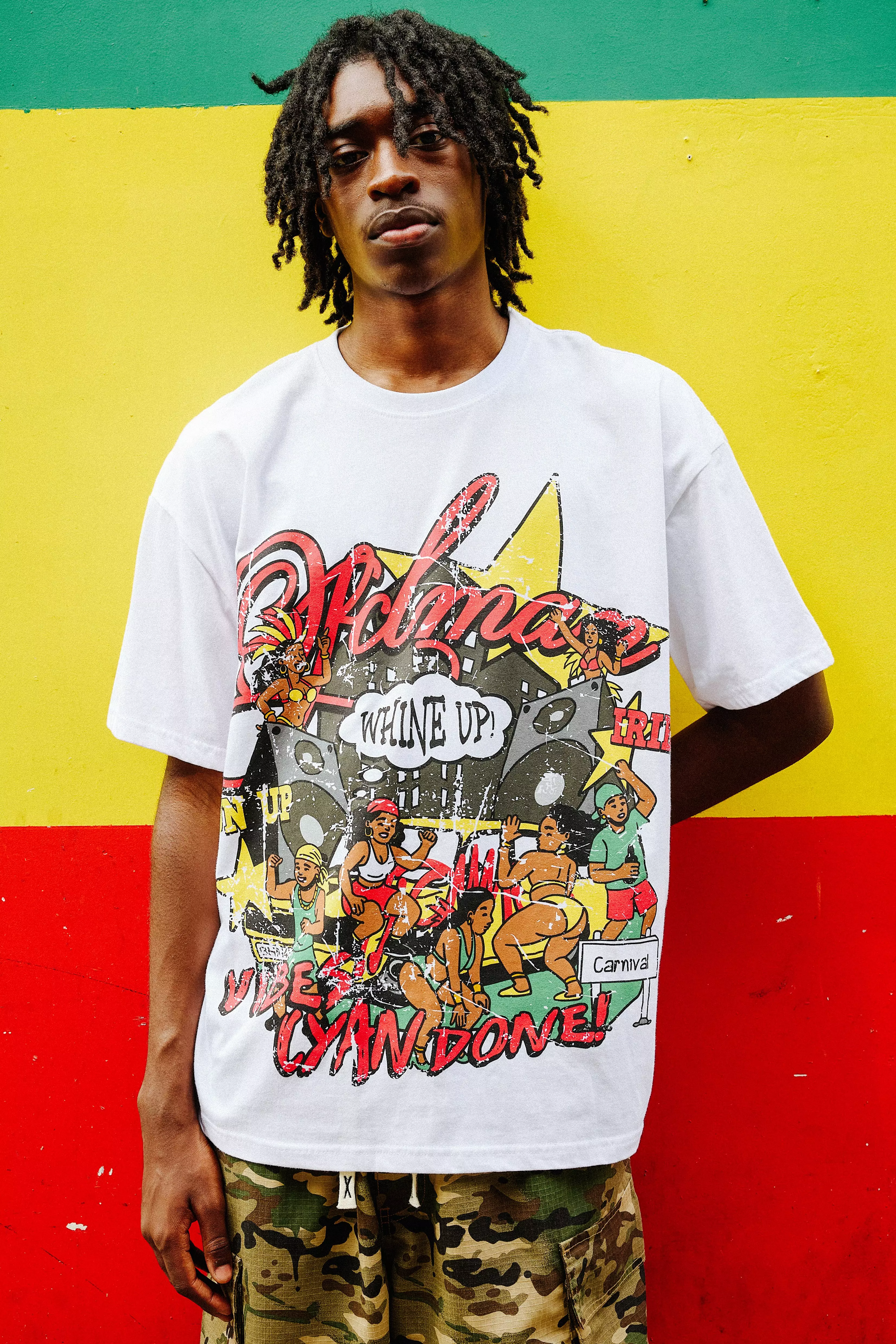 White Oversized Ofcl Man Carnival T-Shirt | boohooMAN