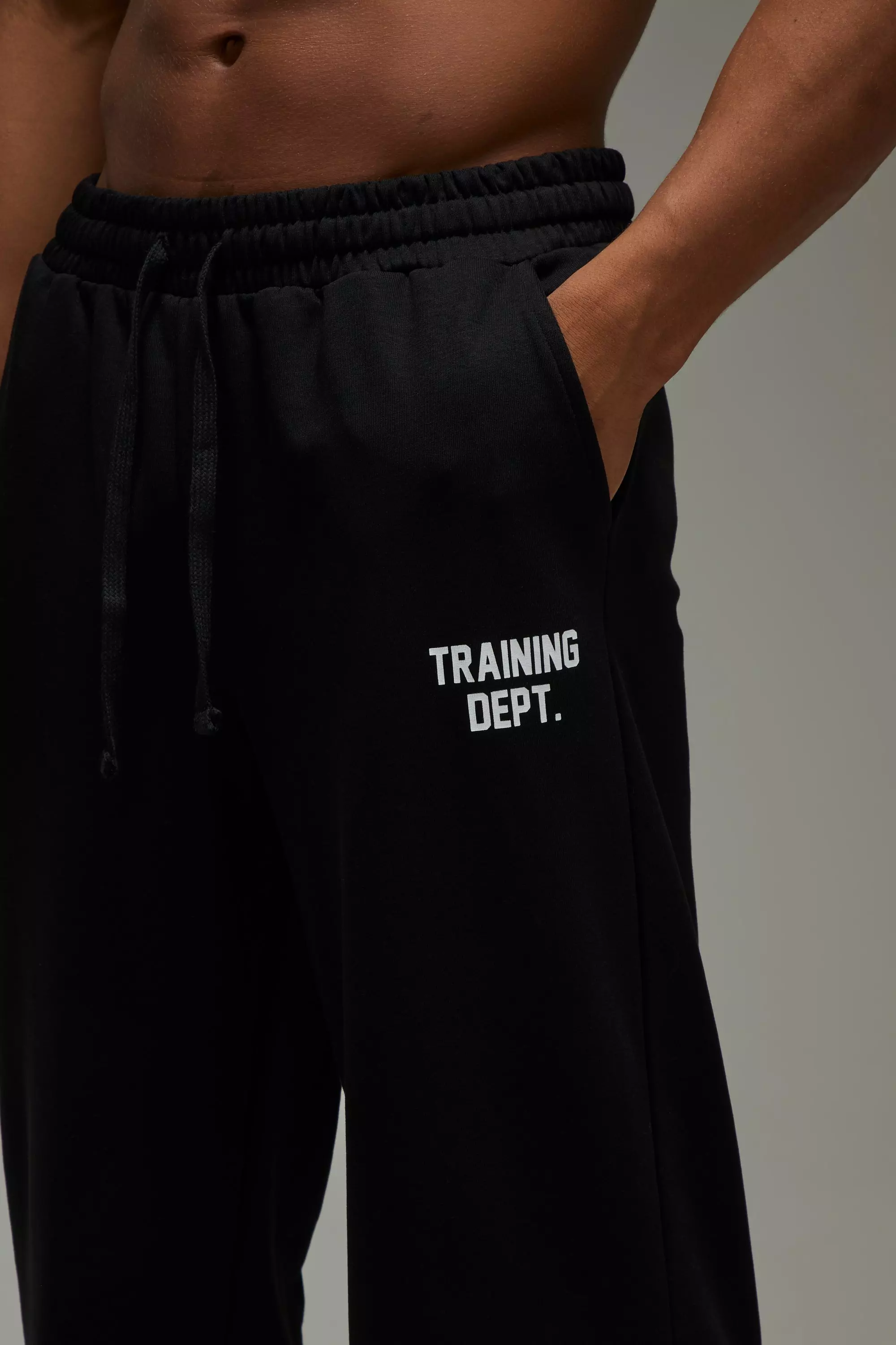 Training Dept Wide Leg Loopback Jogger | boohooMAN USA