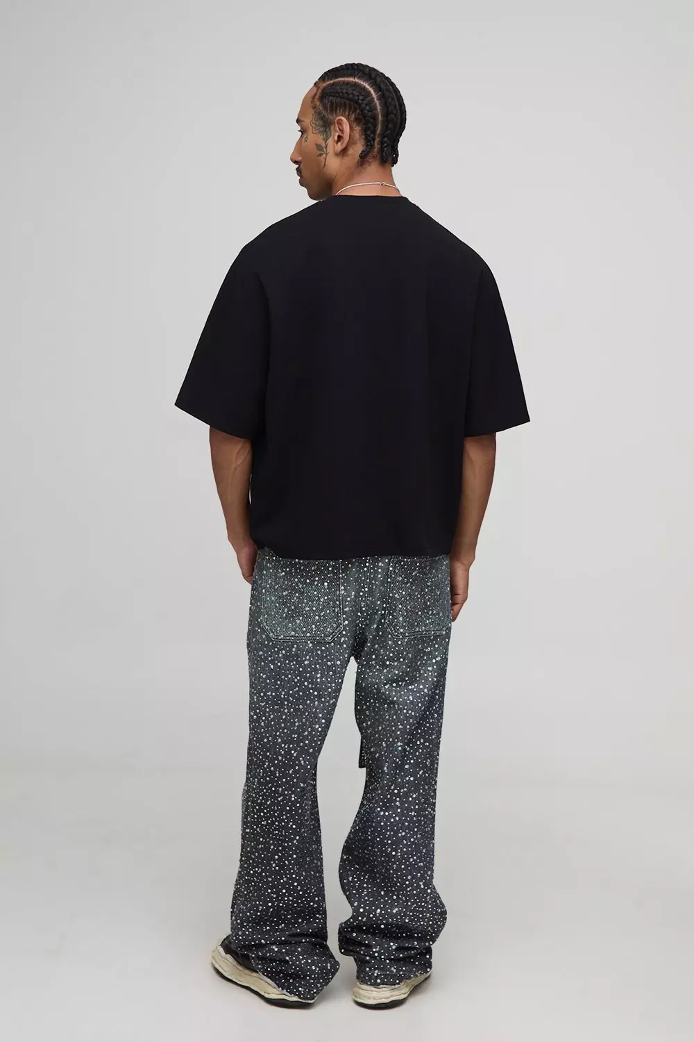 Black Oversized Boxy Heavyweight Skull Print T-Shirt | boohooMAN USA
