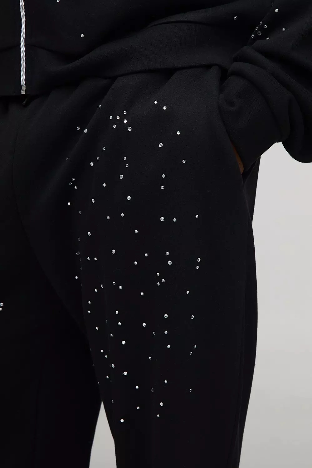 Plus Oversized Rhinestone Joggers | boohooMAN USA