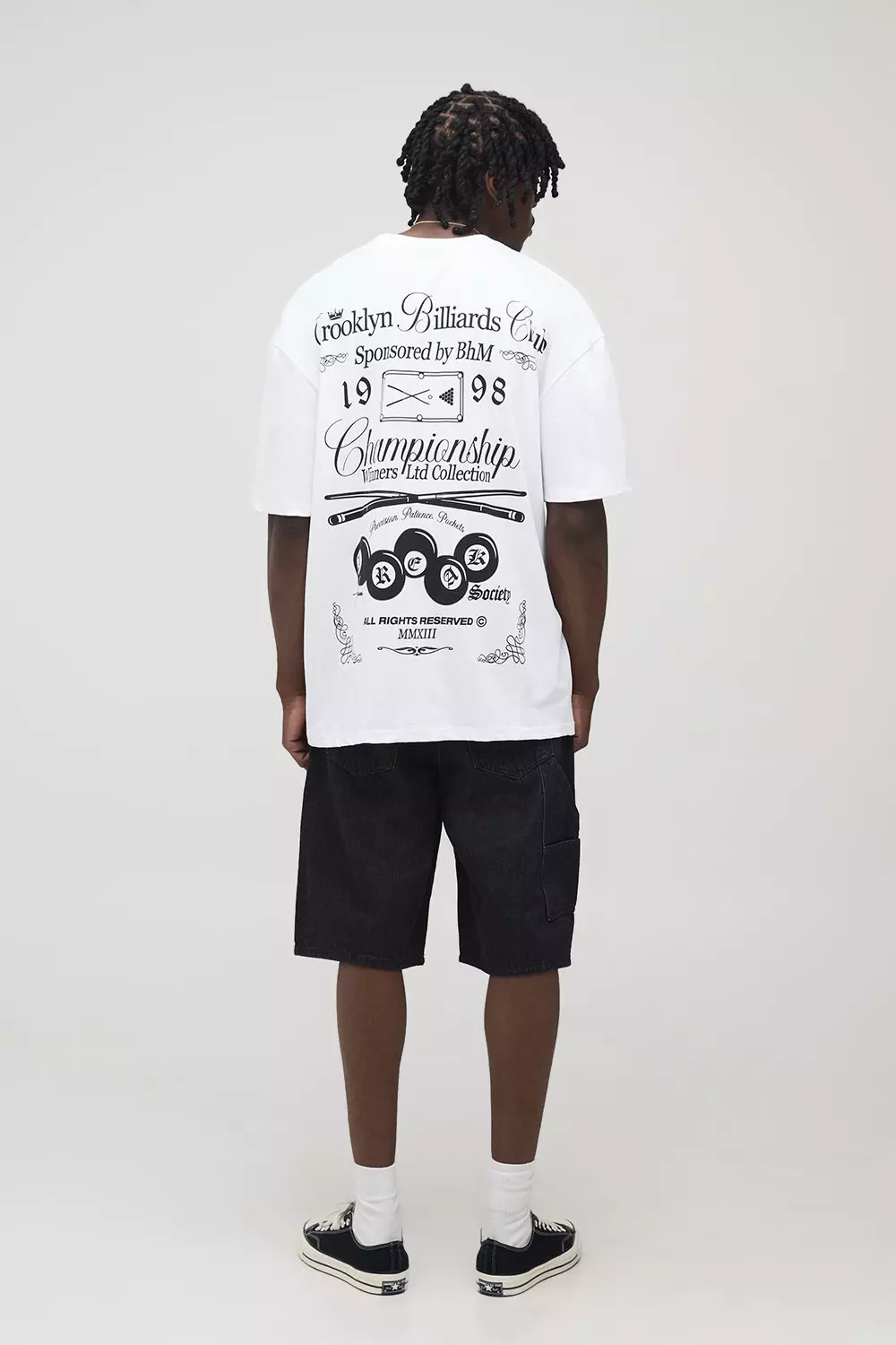 Tall Oversized Brooklyn Billiards Club Print T-Shirt | boohooMAN USA